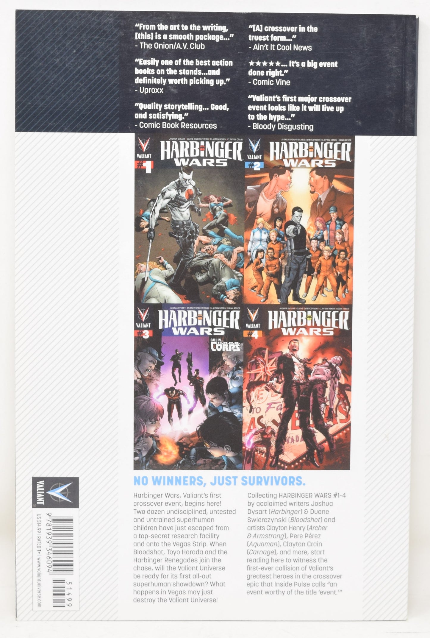 Harbinger Wars Vol 1 Valiant, Ent 2013 GN NM New - Golden Apple Comics