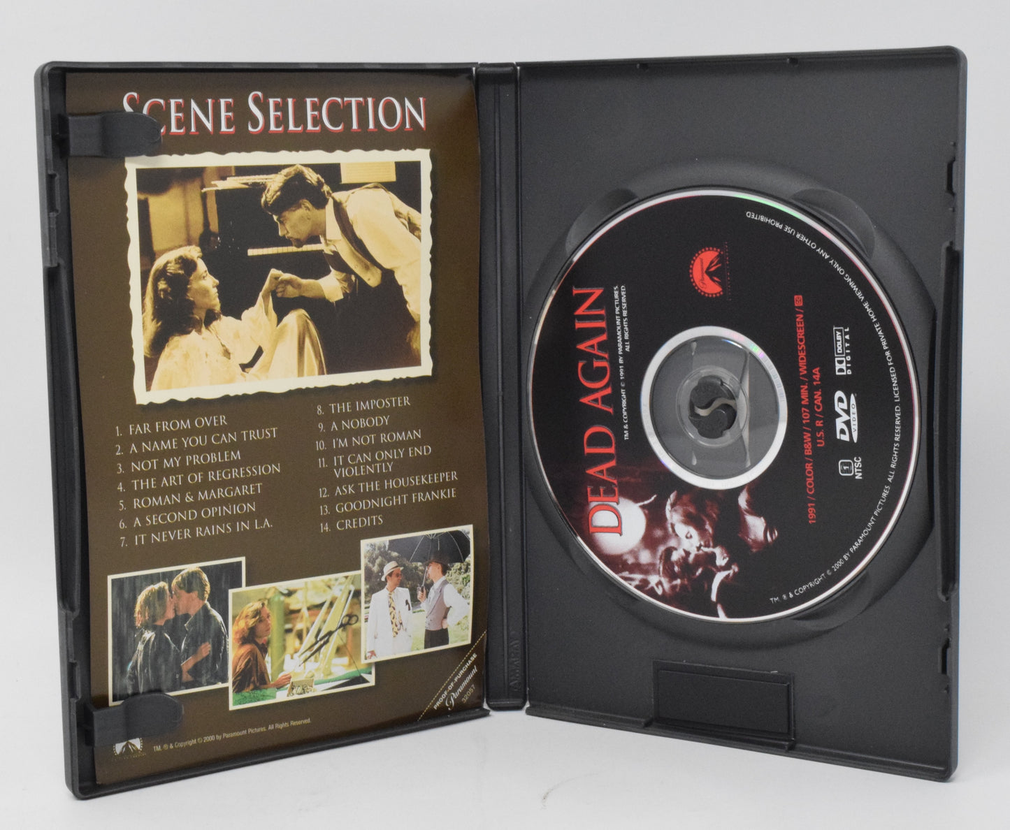 Dead Again DVD Andy Garcia Widescreen