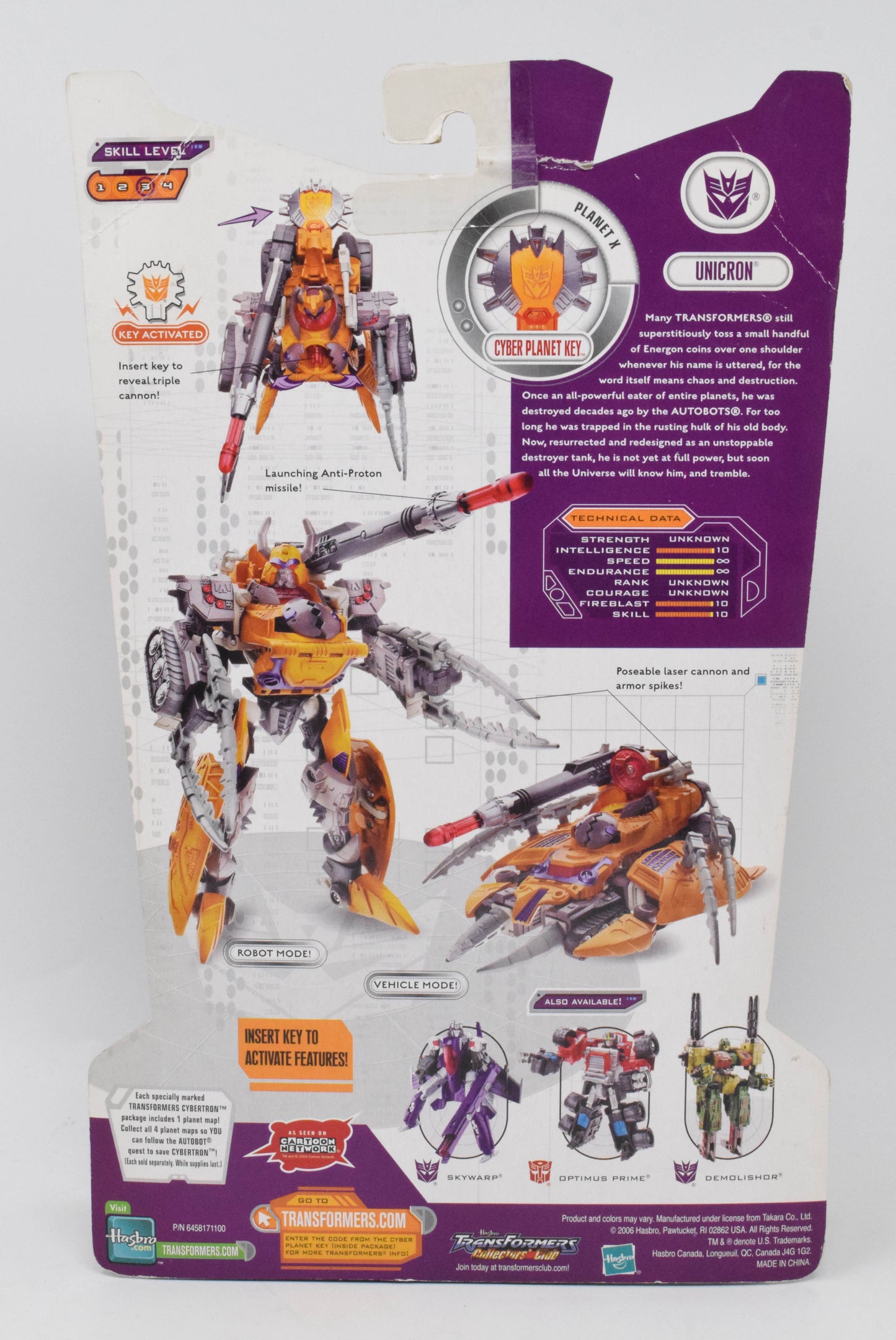 Transformers Cybertron Unleashed Unicron Action Figure Deluxe Hasbro 2006 New - Golden Apple Comics
