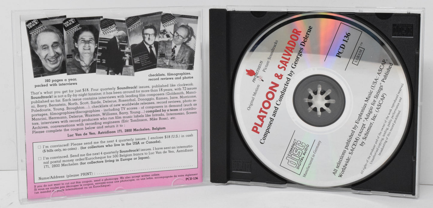 Platoon Soundtrack CD Georges Delerue Prometheus