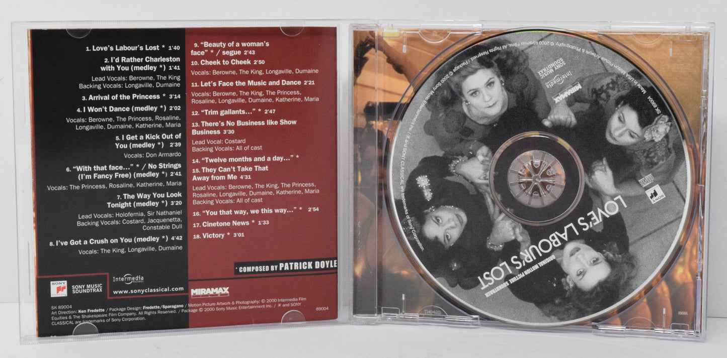 Loves Labours Lost Soundtrack CD Patrick Doyle Sony - Golden Apple Comics