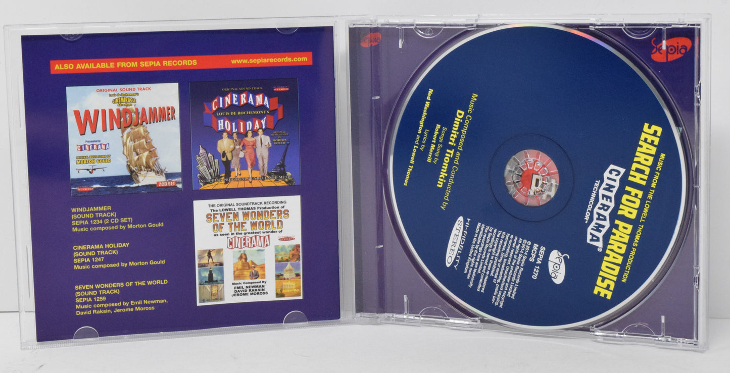 Search For Paradise Soundtrack CD Dimitri Tiomkin Sepia