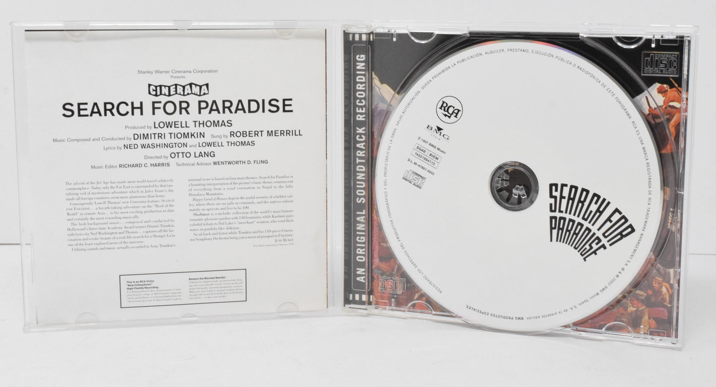 Search For Paradise Soundtrack CD Dimitri Tiomkin RCA