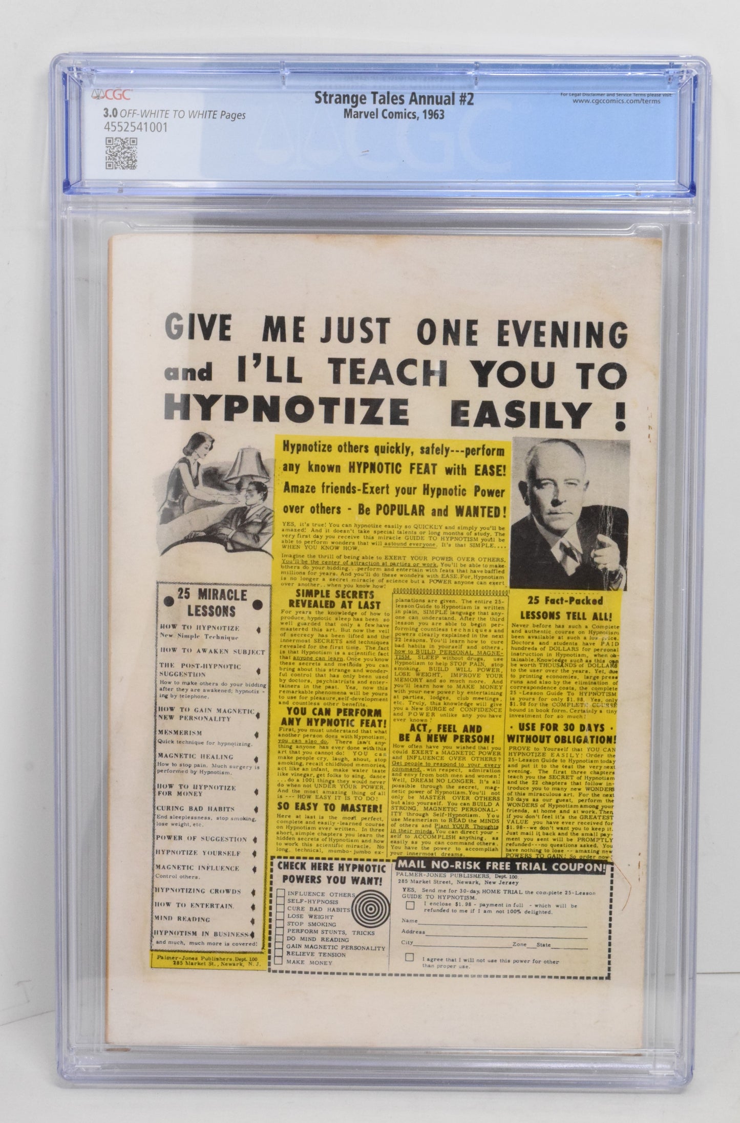 Strange Tales Annual 2 Marvel 1963 CGC 3.0 Spider-Man Fantastic Four