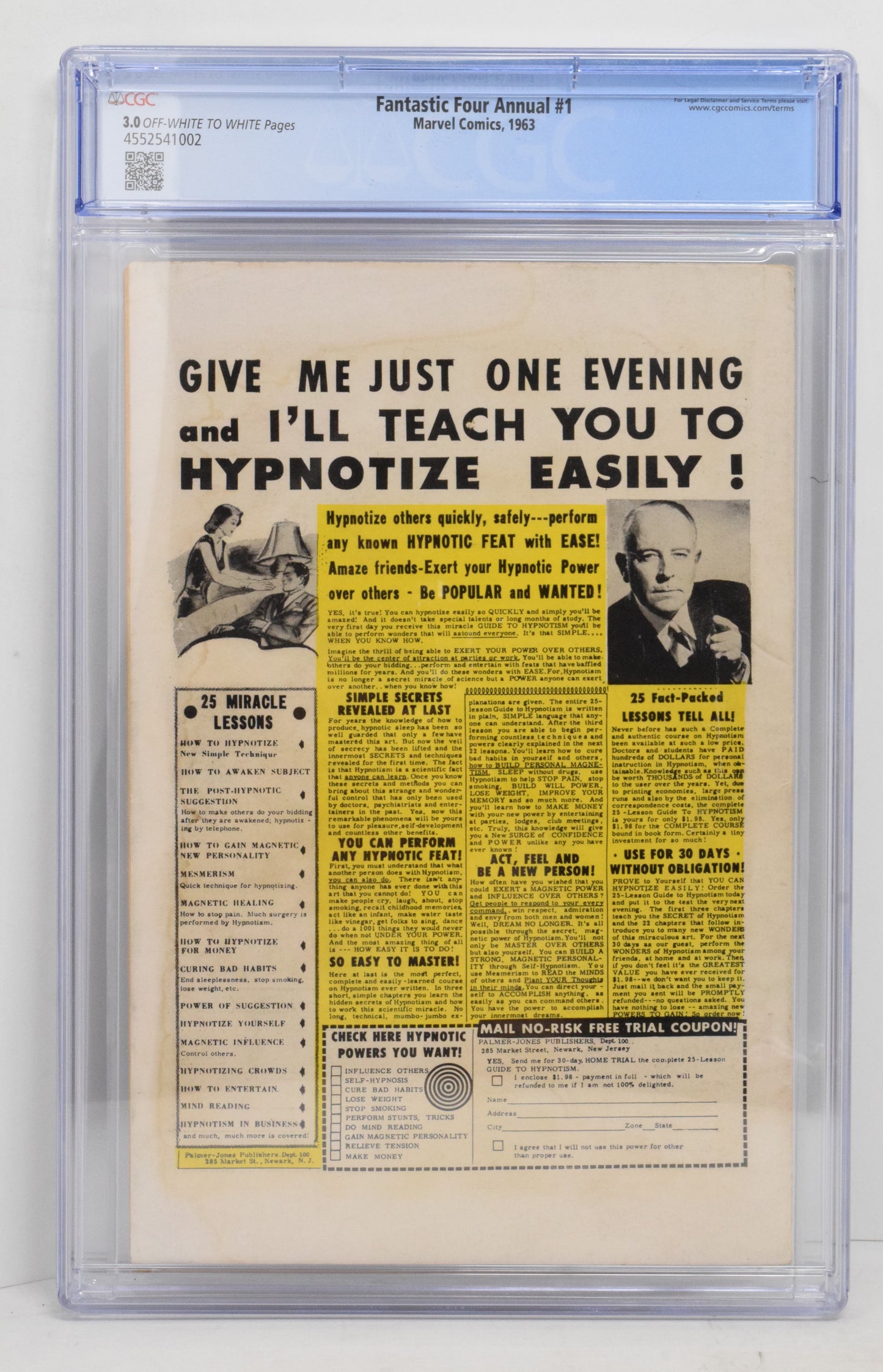 Fantastic Four Annual 1 Marvel 1964 CGC 3.0 Sub-Mariner Spider-Man