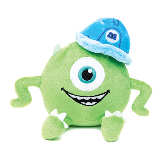 Dog Toy Squeaker Plush - Monsters, Inc. Mike Full Body Sitting Pose