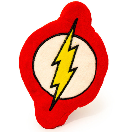 Dog Toy Squeaky Plush - Flash Icon Red White Yellow