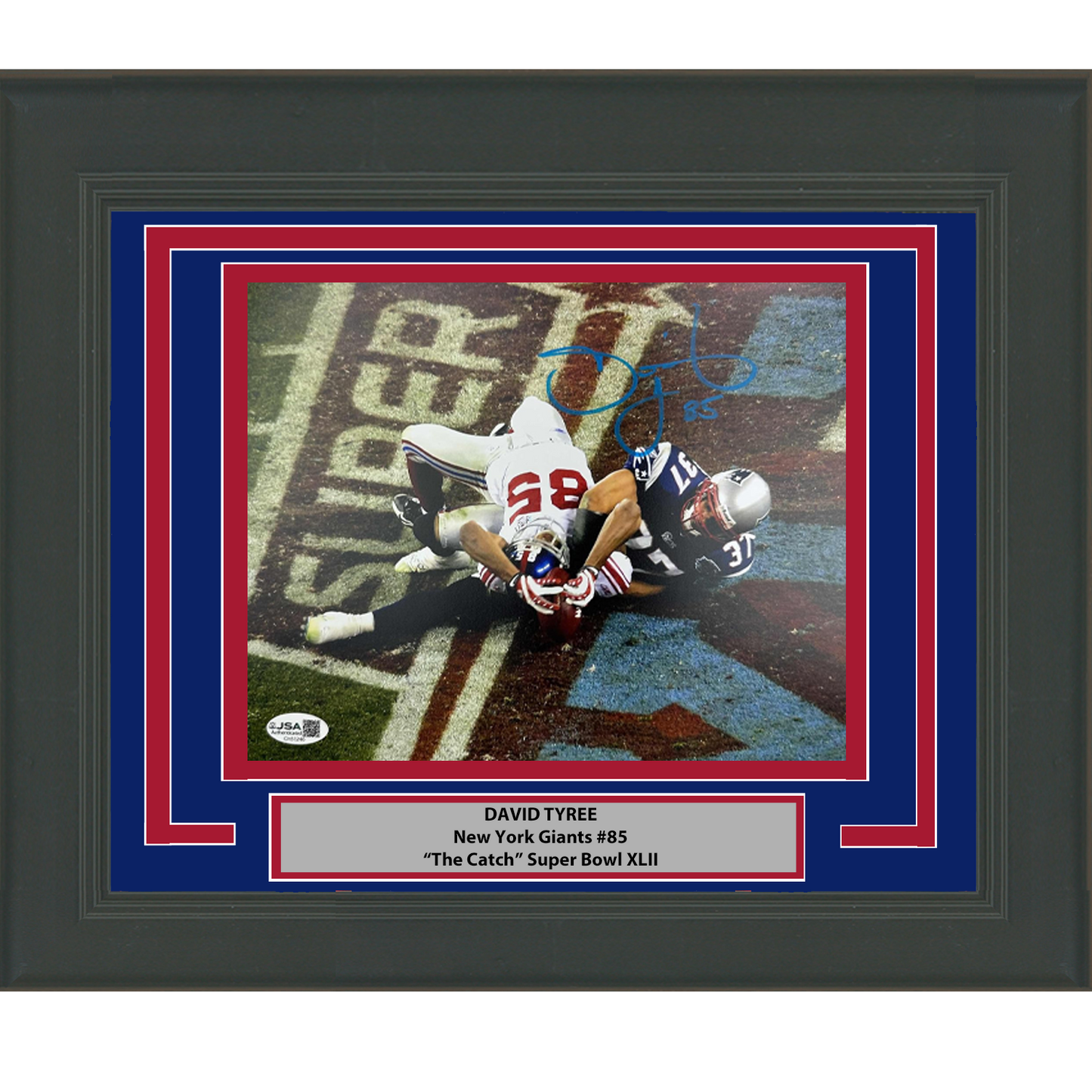 Framed Autographed/Signed David Tyree The Catch Super Bowl XLII New York Giants 8x10 Football Photo JSA COA - Golden Apple Comics