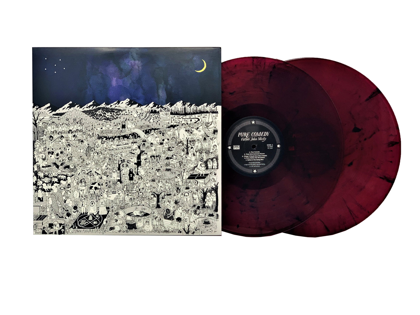 Father John Misty - Pure Comedy (Limited Edition Maroon and Black Swirl Colored Vinyl)