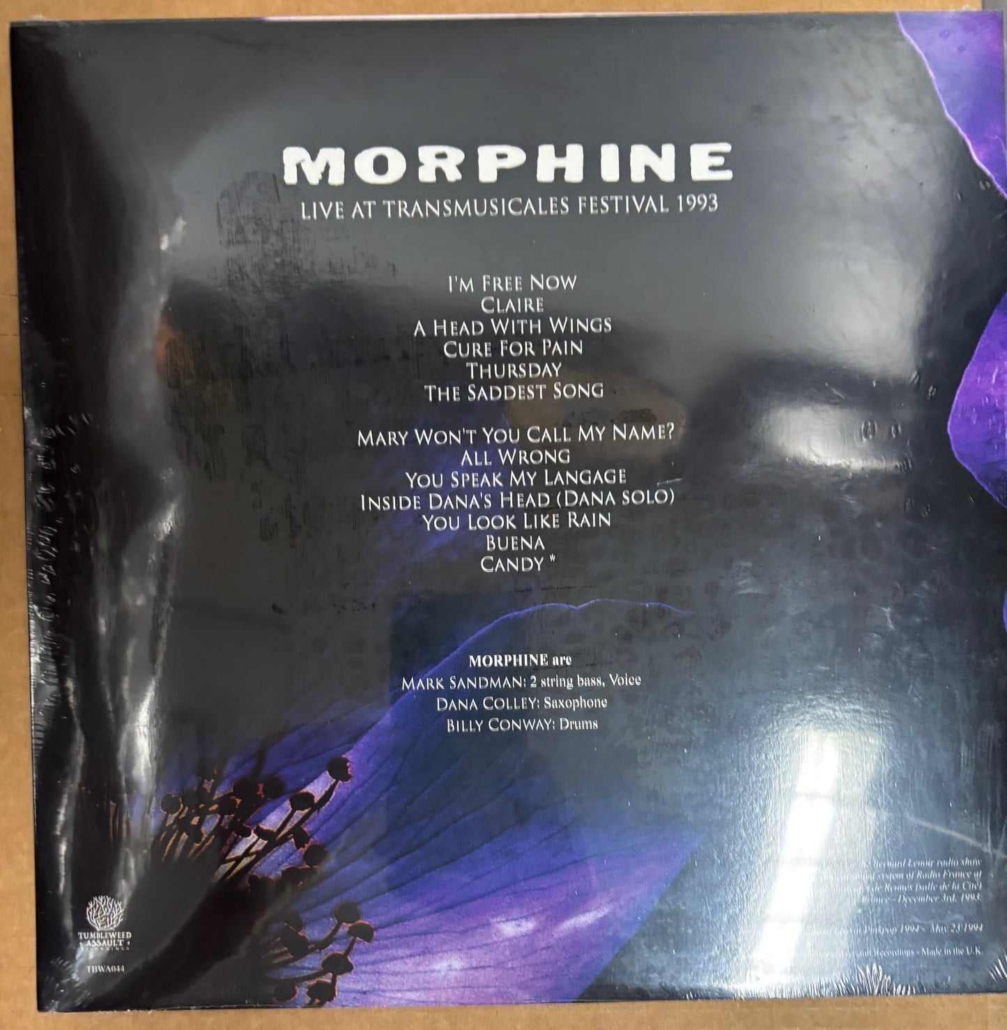 MORPHINE - LIVE AT TRASMUSICALES FESTIVAL 1993 Vinyl LP Record *Unofficial Release*