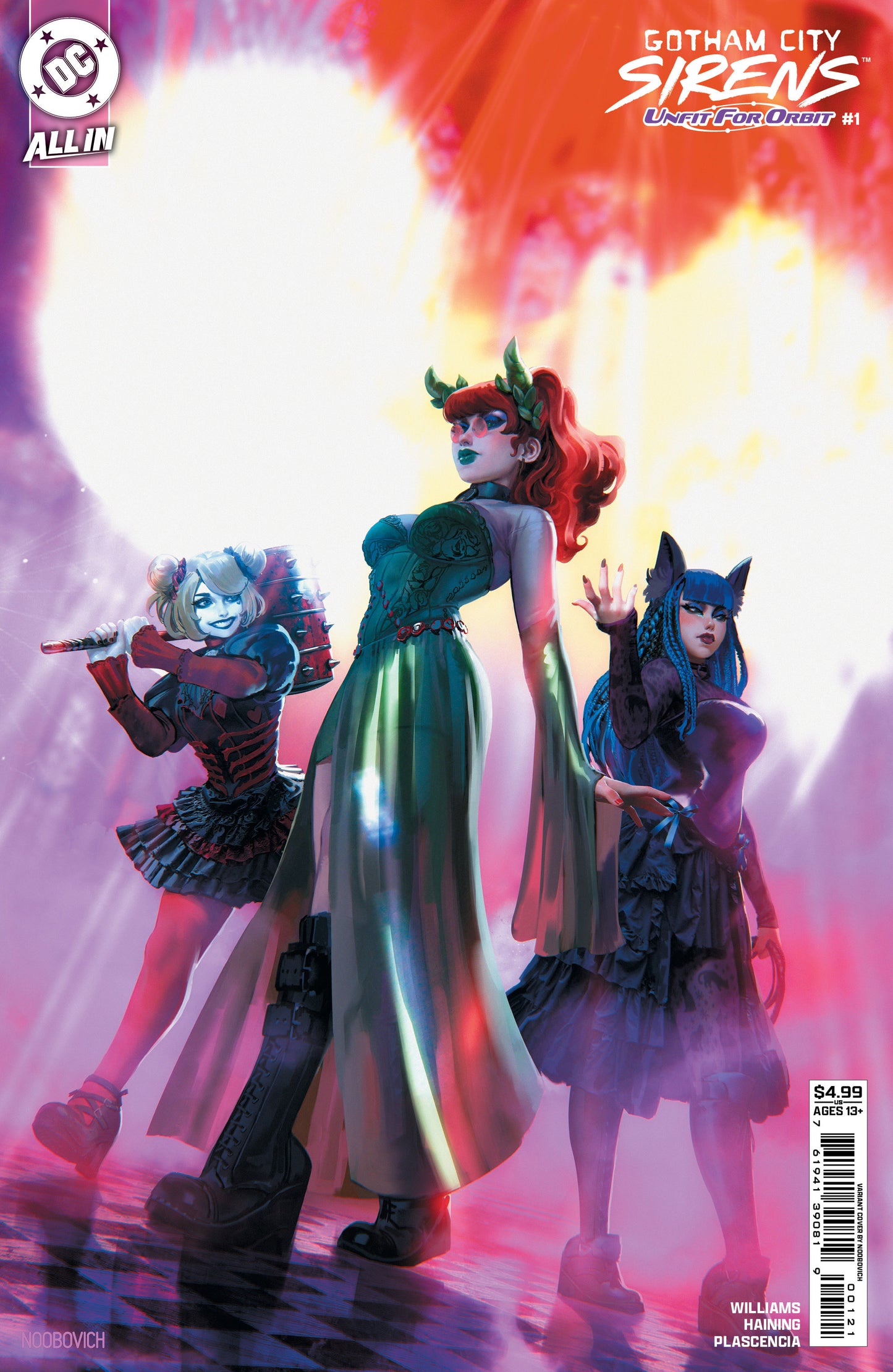 Gotham City Sirens Unfit For Orbit #1 (Of 5) B Noobovich Variant (07/02/2025) Dc
