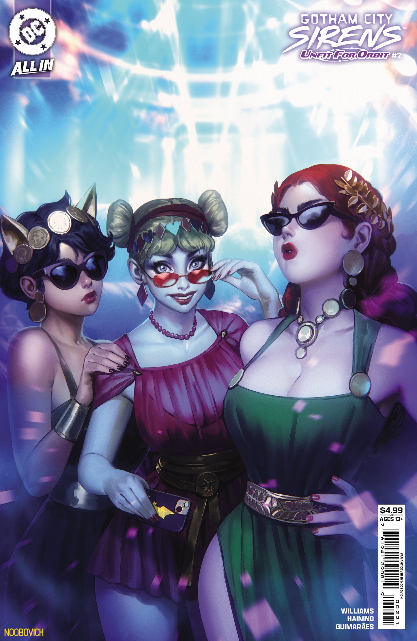 Gotham City Sirens Unfit For Orbit #2 (Of 5) B Noobovich Variant (07/09/2025) Dc