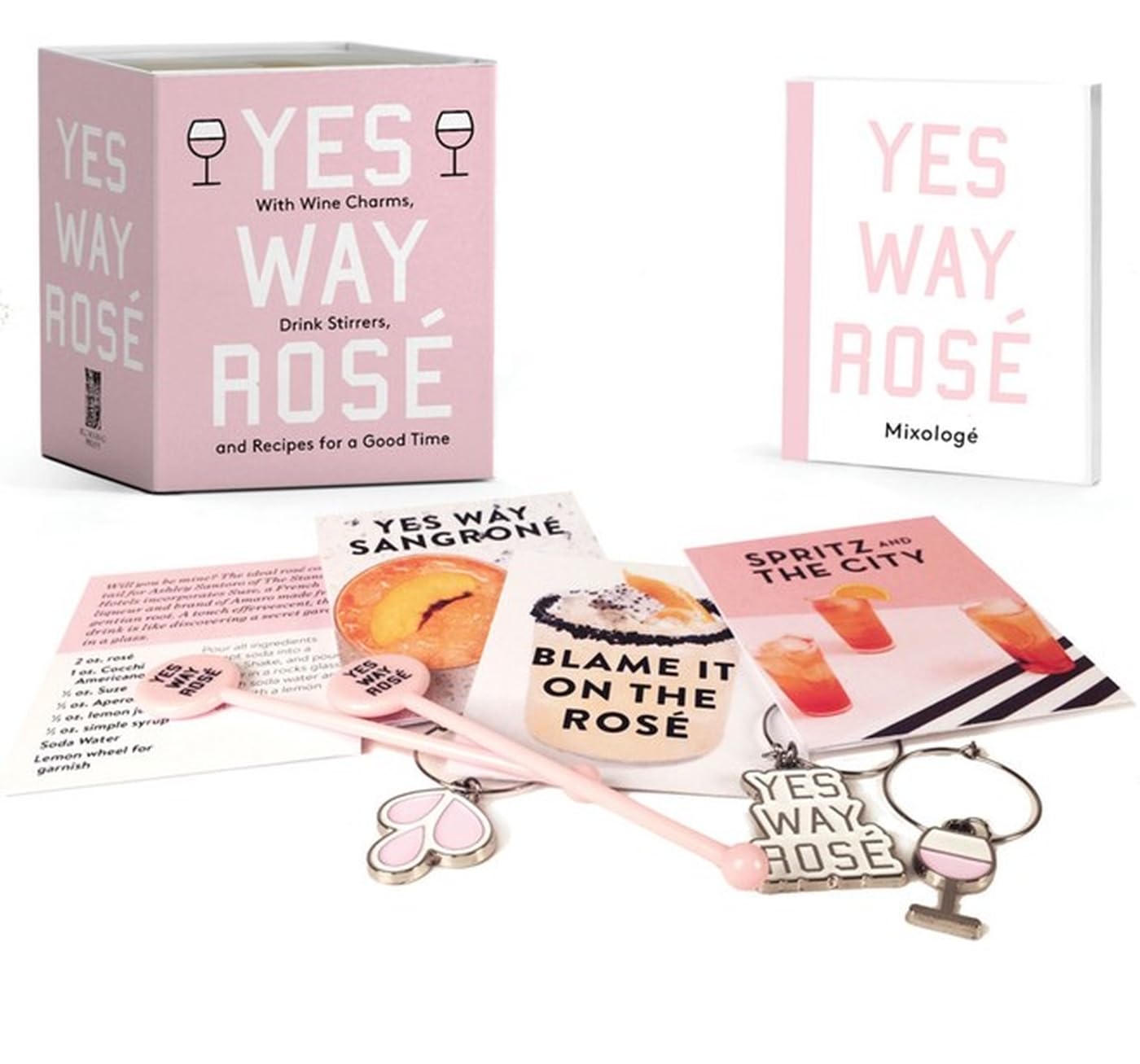 RP Minis: Yes Way Rosé Mini Kit - With Wine Charms, Drink Stirrers, and Recipes for a Good Time