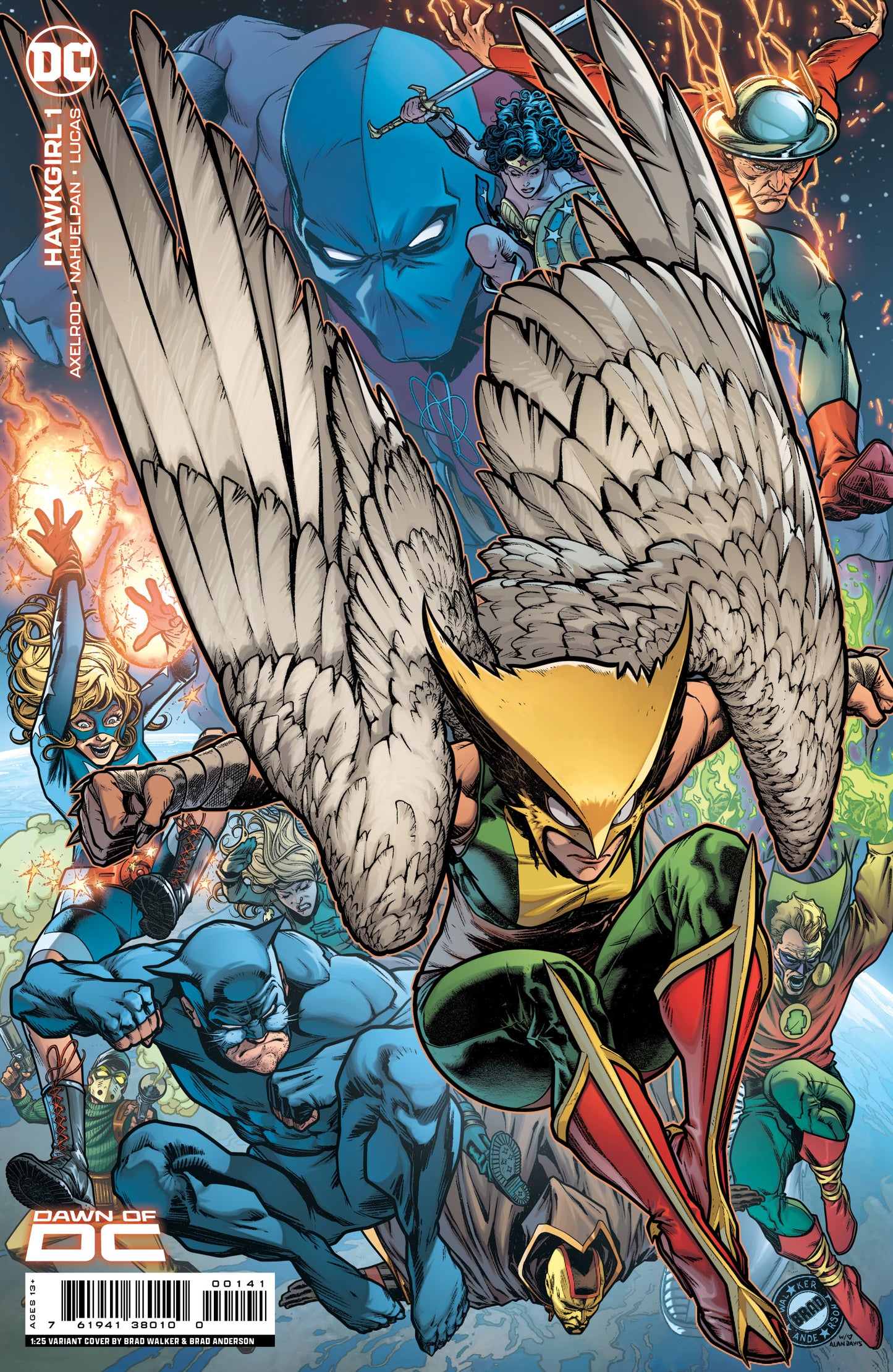 Hawkgirl #1 (Of 6) D 1:25 Brad Walker Card Stock Variant (07/18/2023) Dc - Golden Apple Comics