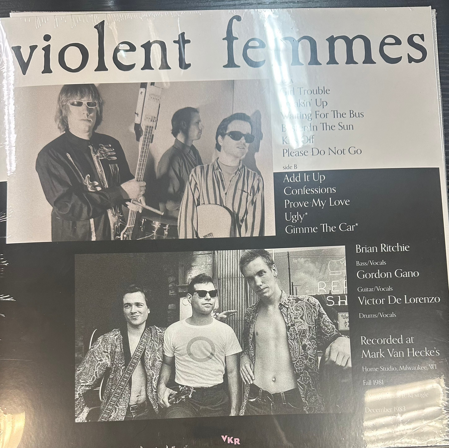 Violent Femmes – 1981 Studio Demo Vinyl LP Record * Unofficial Release*
