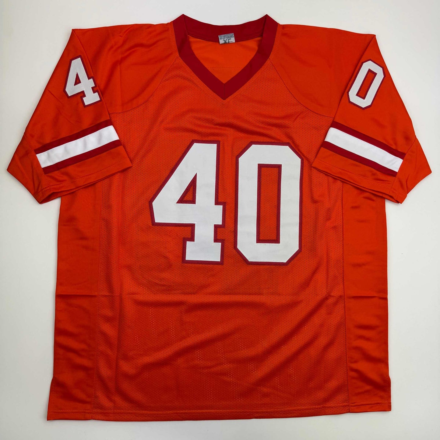 Autographed/Signed Mike Alstott Tampa Bay Orange Creamsicle Football Jersey Beckett BAS COA - Golden Apple Comics