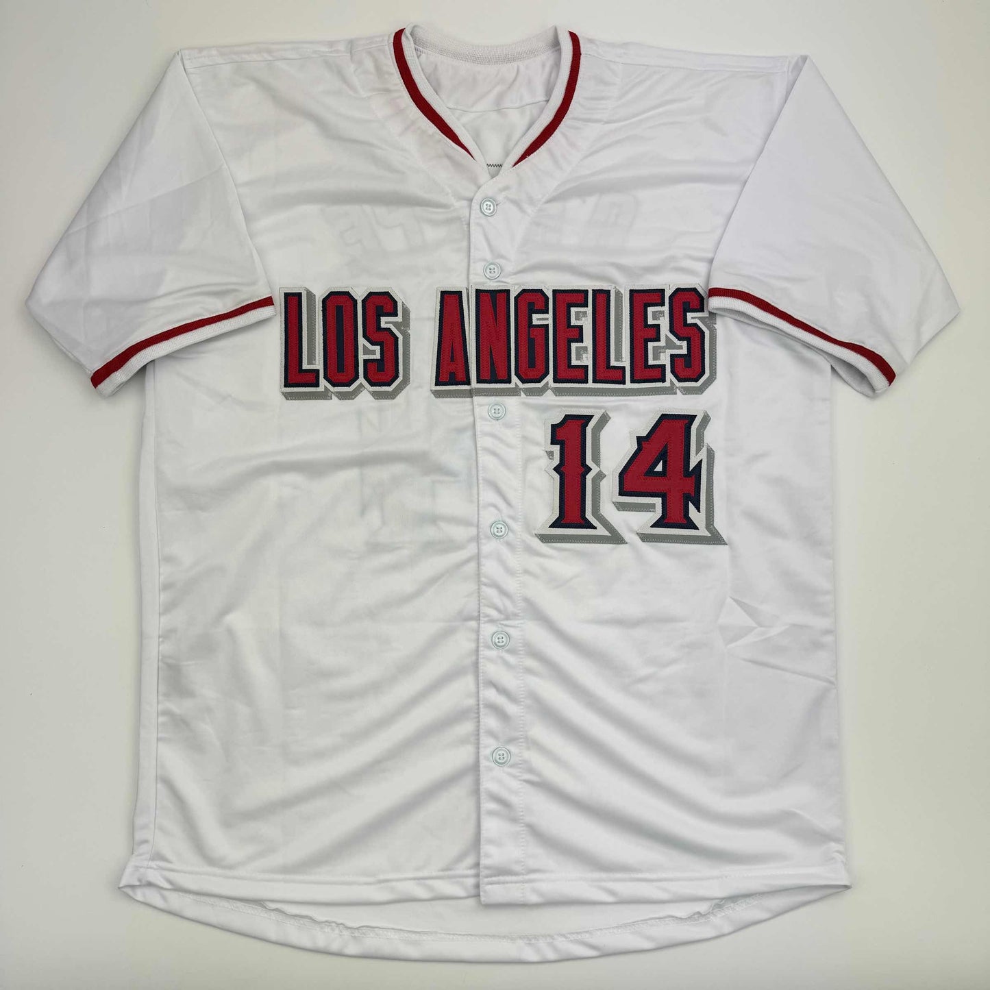 Autographed/Signed Logan O'Hoppe Los Angeles LA Anaheim White Baseball Jersey Beckett BAS COA