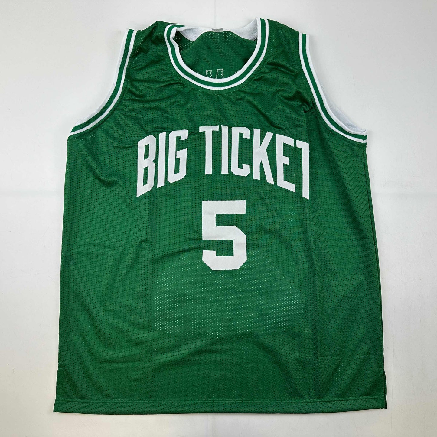 Autographed/Signed Kevin Garnett Boston Green Stat Basketball Jersey Beckett BAS COA