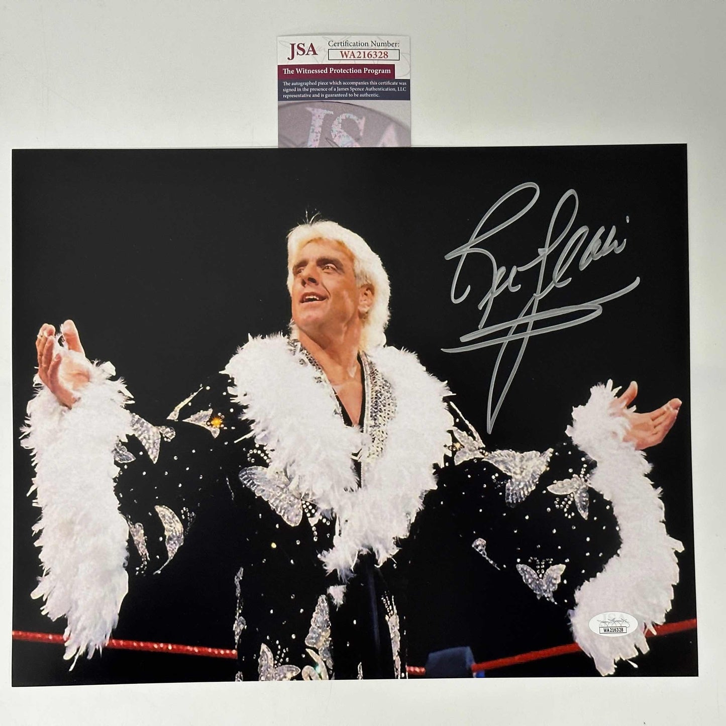Autographed/Signed Ric Flair Nature Boy 11x14 WWE WWF Wrestling Photo JSA COA