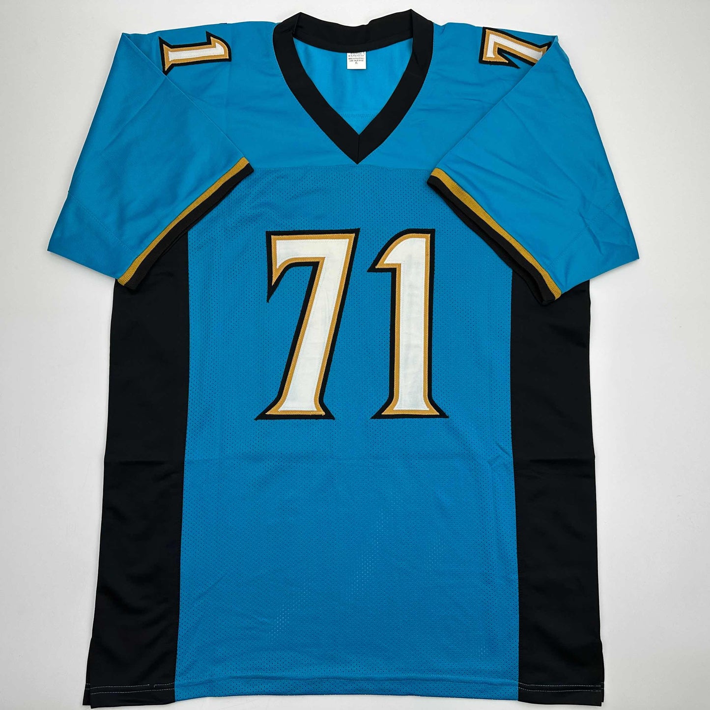 Autographed/Signed Tony Boselli HOF 22 Jacksonville Teal Football Jersey Beckett BAS COA