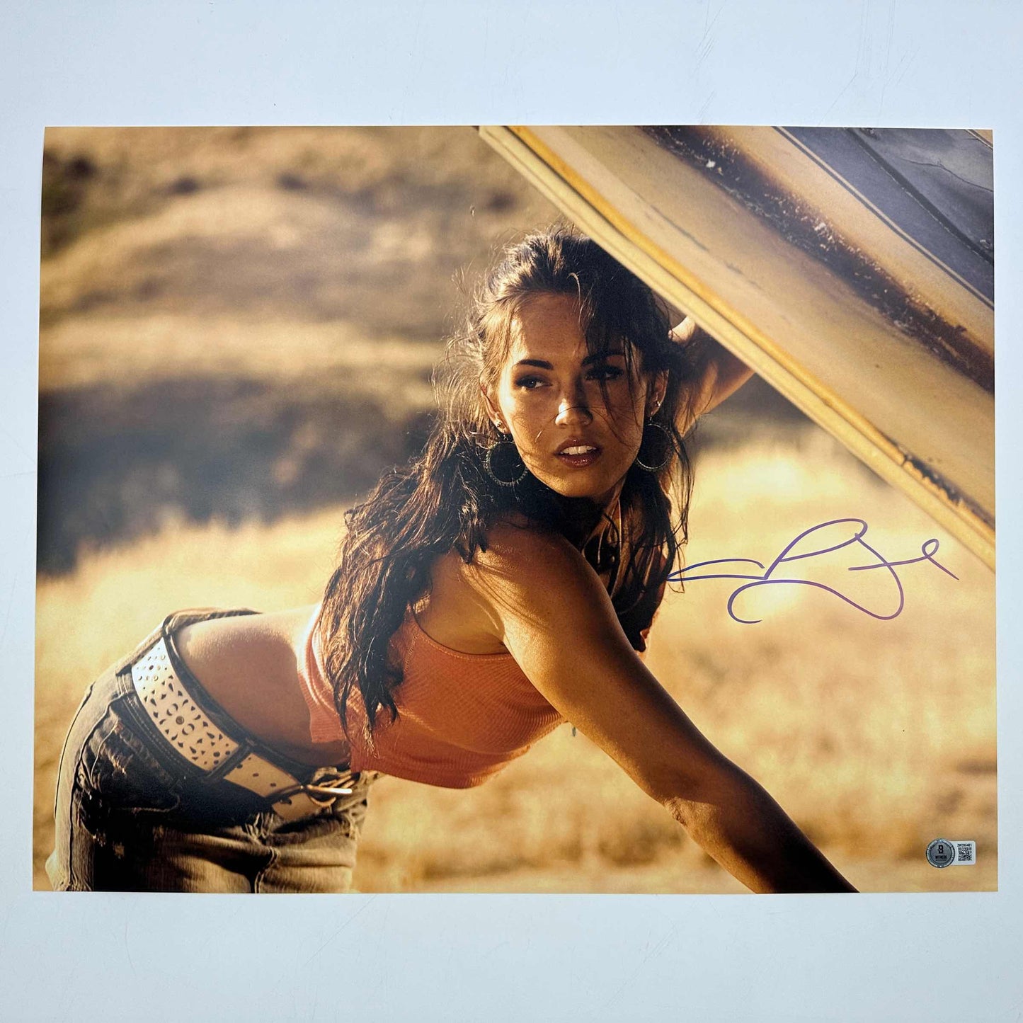 Autographed/Signed Megan Fox Mikaela Banes Transformers 16x20 Photo Beckett BAS COA