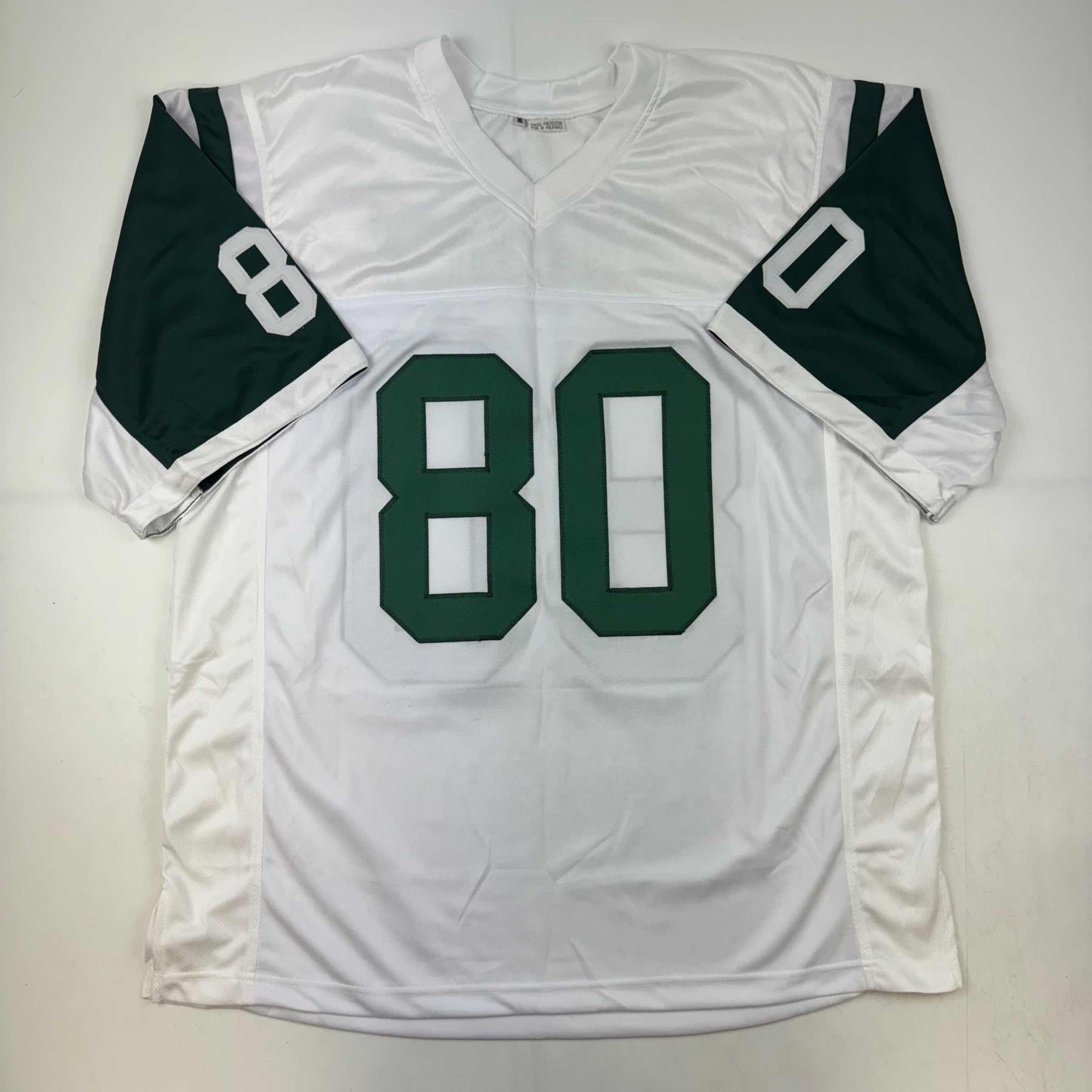 Autographed/Signed Wayne Chrebet New York White Football Jersey JSA COA - Golden Apple Comics