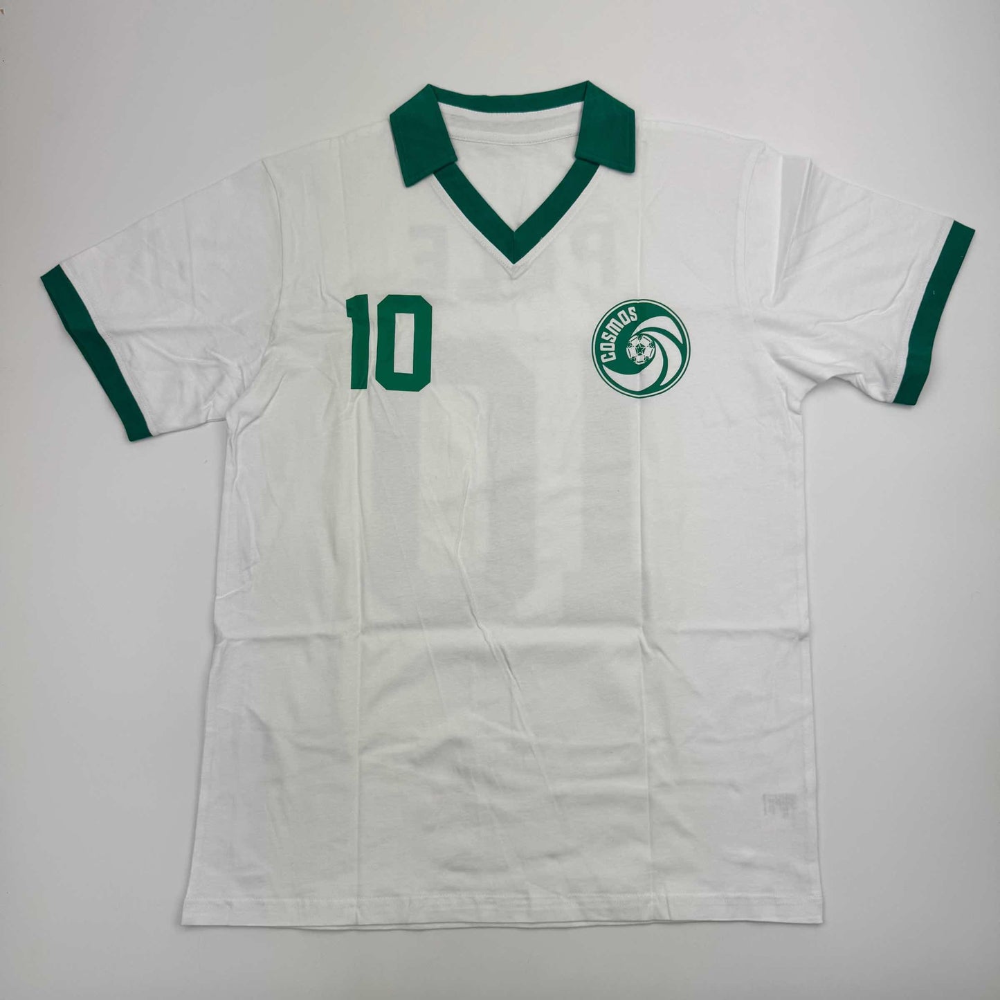 Autographed/Signed Pele New York Cosmos White Soccer Futbol Jersey Beckett BAS COA