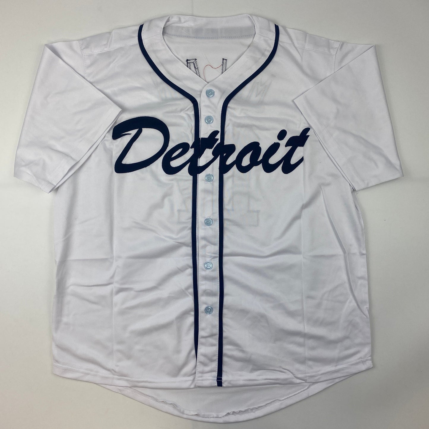 Autographed/Signed Denny McLain Detroit White Baseball Jersey JSA COA