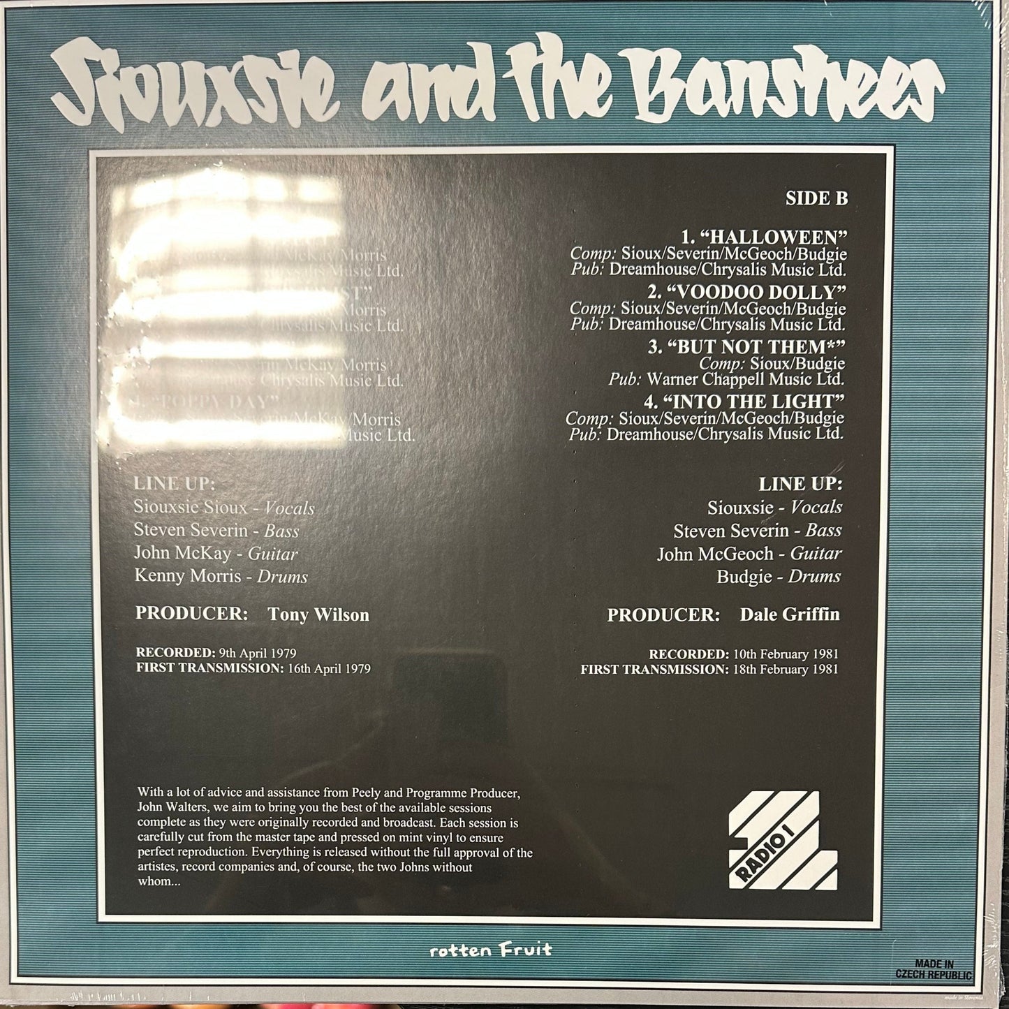 Siouxsie & The Banshees – THE PEEL SESSIONS 1979-81 Vinyl LP Record *Unofficial Release*