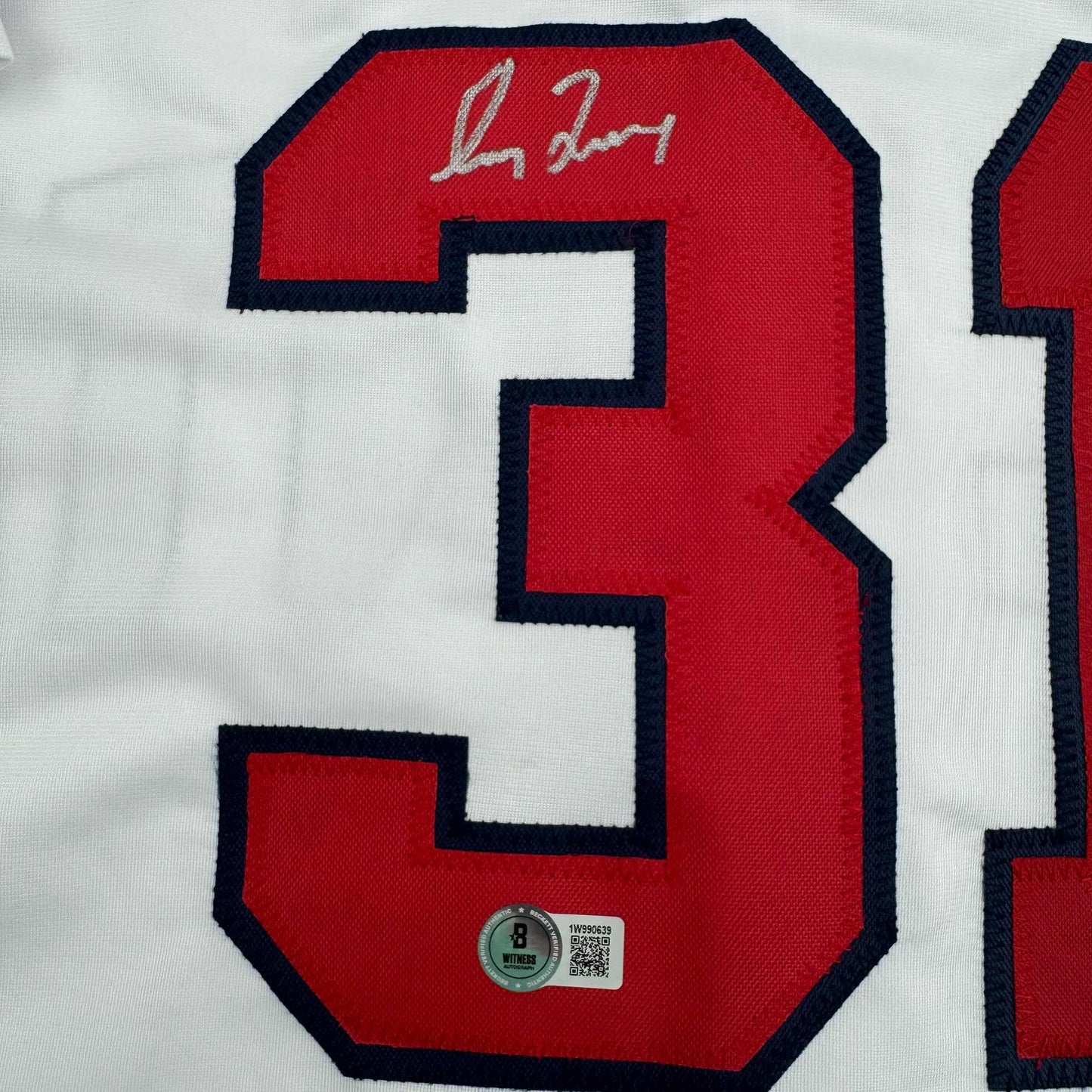 Autographed/Signed Greg Maddux Atlanta White Baseball Jersey Beckett BAS COA