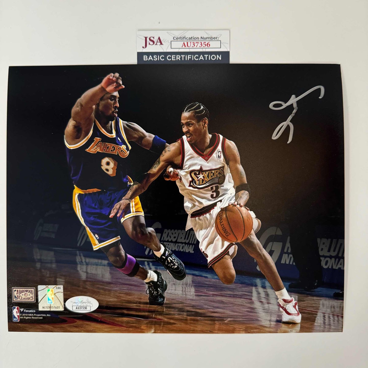 Autographed/Signed Allen Iverson Philadelphia 76ers 8x10 Basketball Photo JSA COA