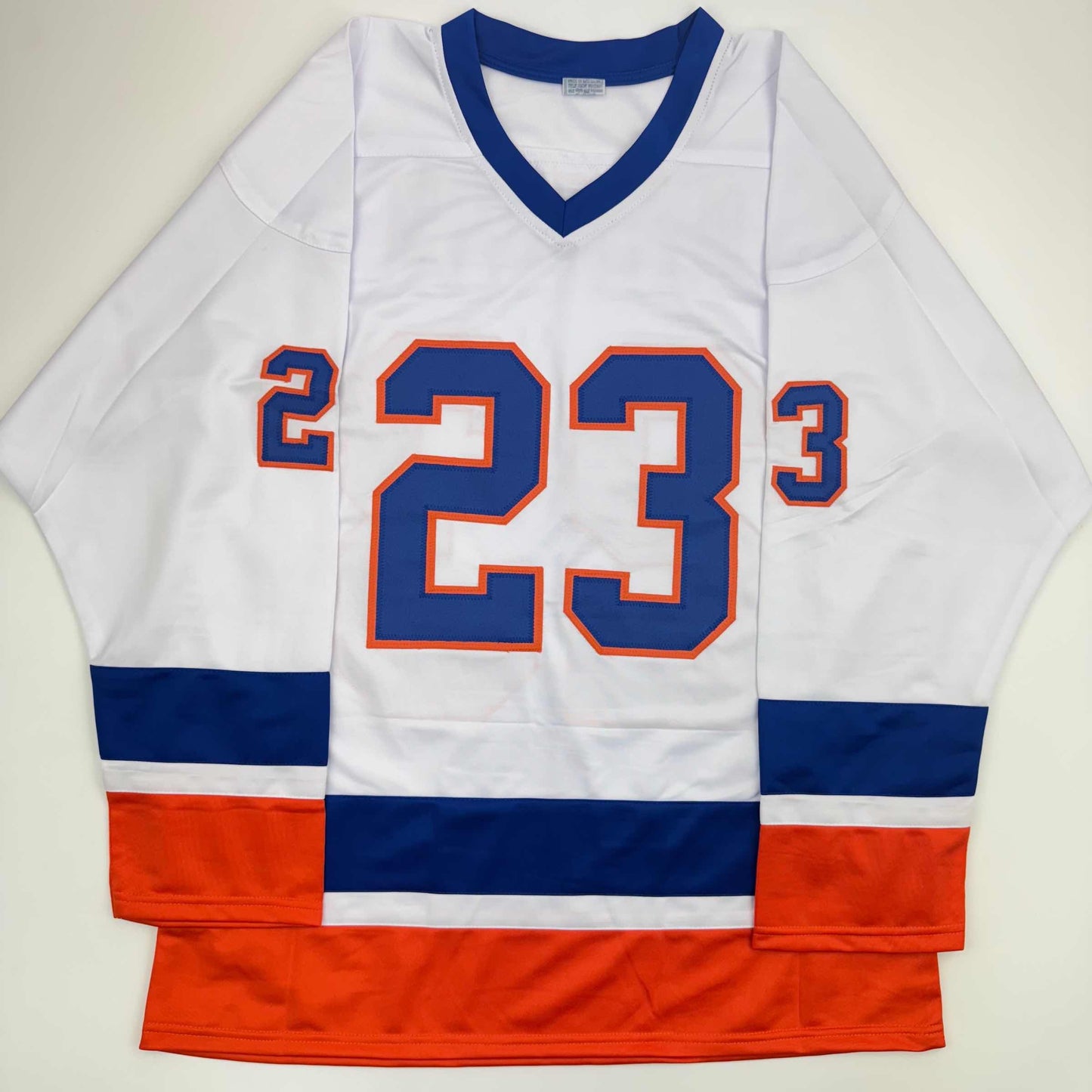 Autographed/Signed Bob Nystrom New York White Hockey Jersey JSA COA