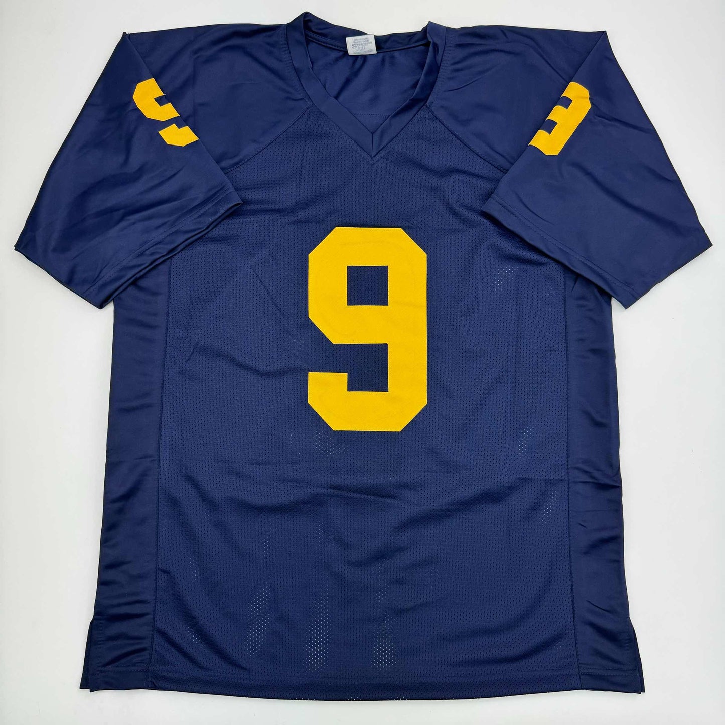 Autographed/Signed J.J. JJ McCarthy Michigan Blue College Football Jersey Beckett BAS COA