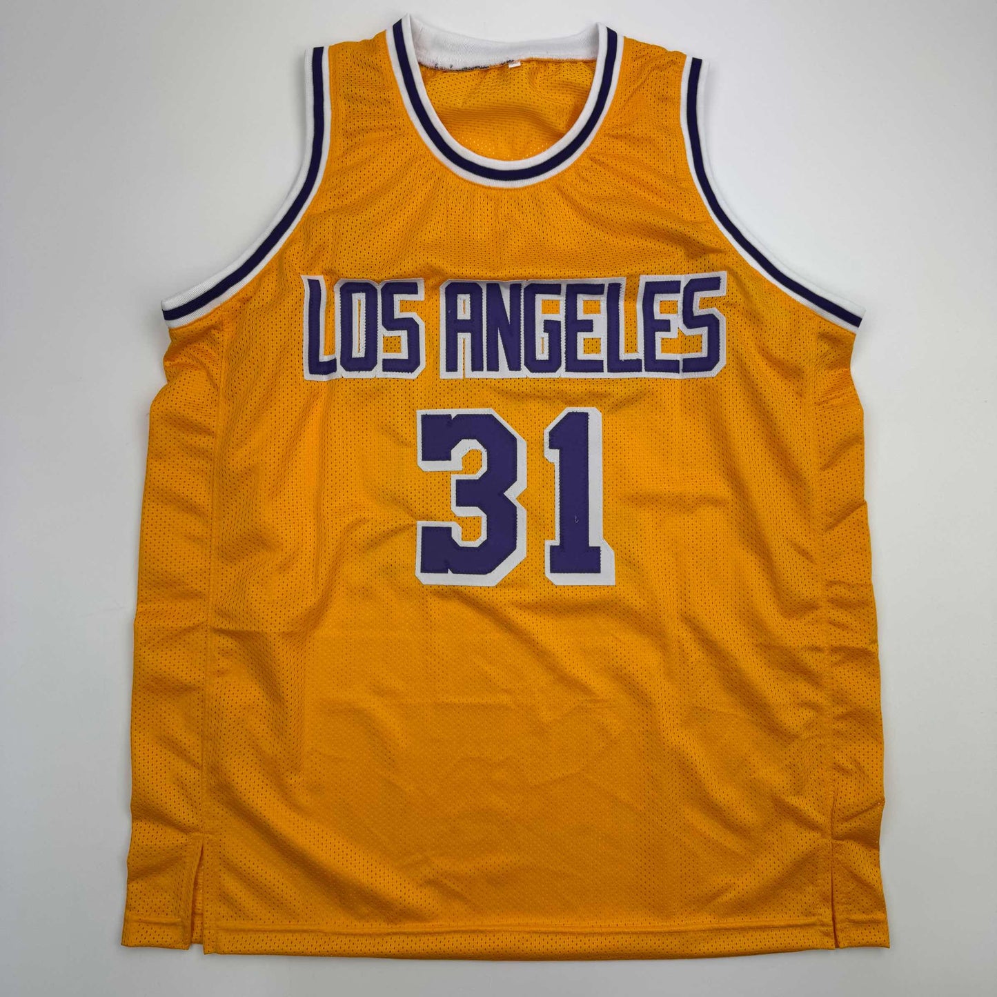 Autographed/Signed Kurt Rambis Los Angeles LA Yellow Basketball Jersey Beckett BAS COA
