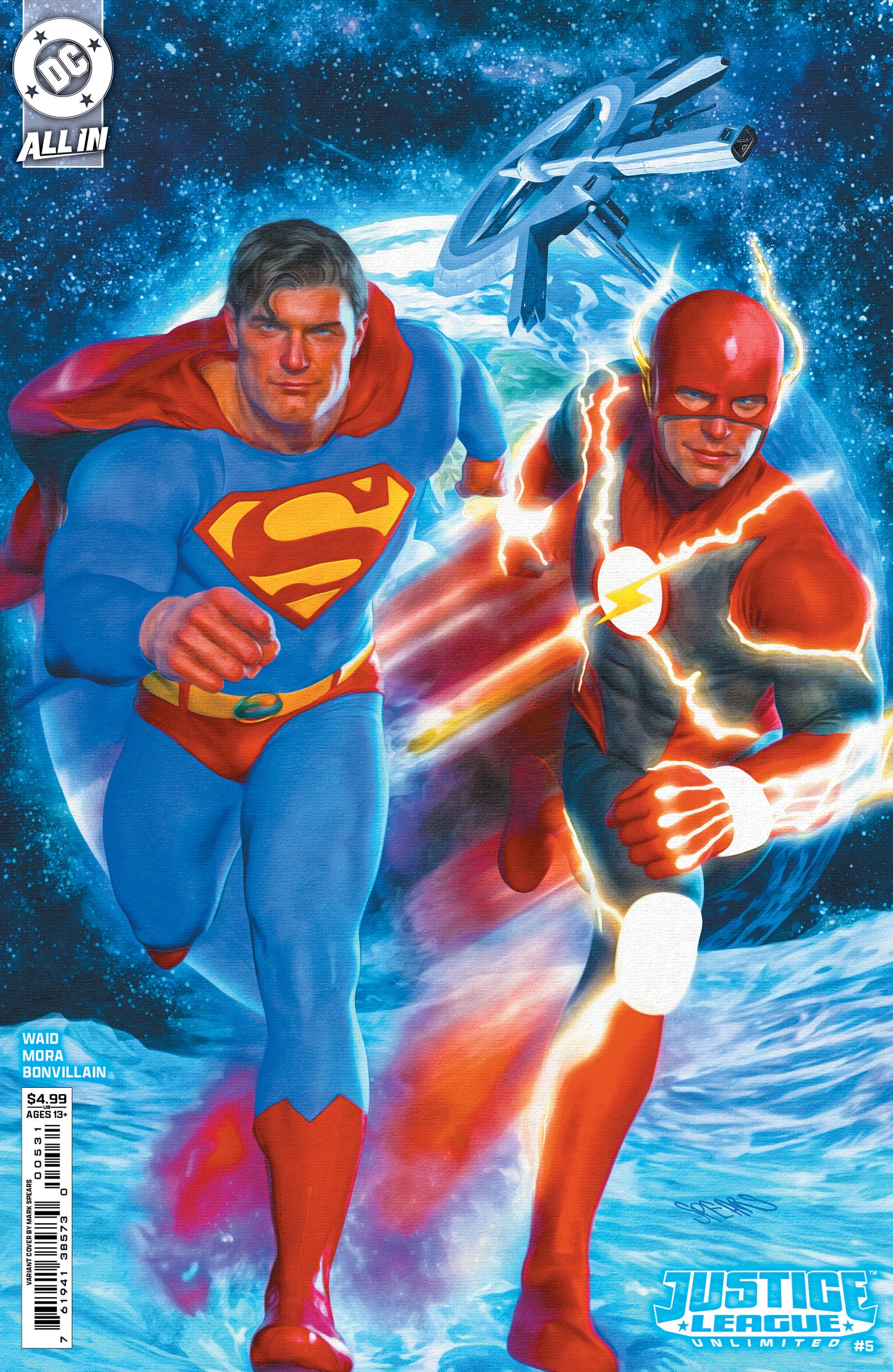 Justice League Unlimited #5 C Mark Spears Variant Superman Vs Flash Race (03/26/2025) Dc