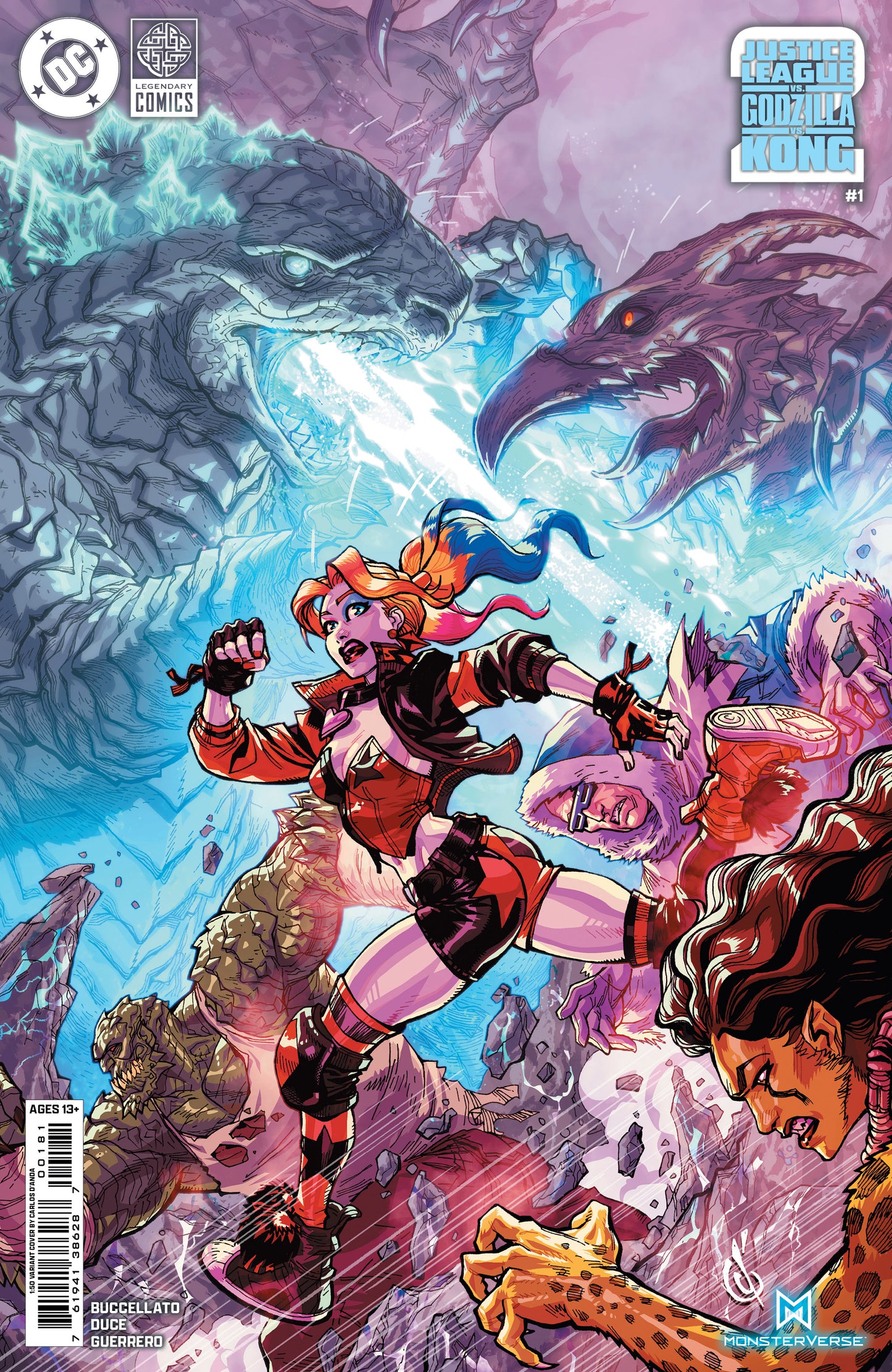 Justice League Vs Godzilla Vs Kong 2 #1 (Of 7) H 1:50 Carlos Danda Variant (06/04/2025) Dc