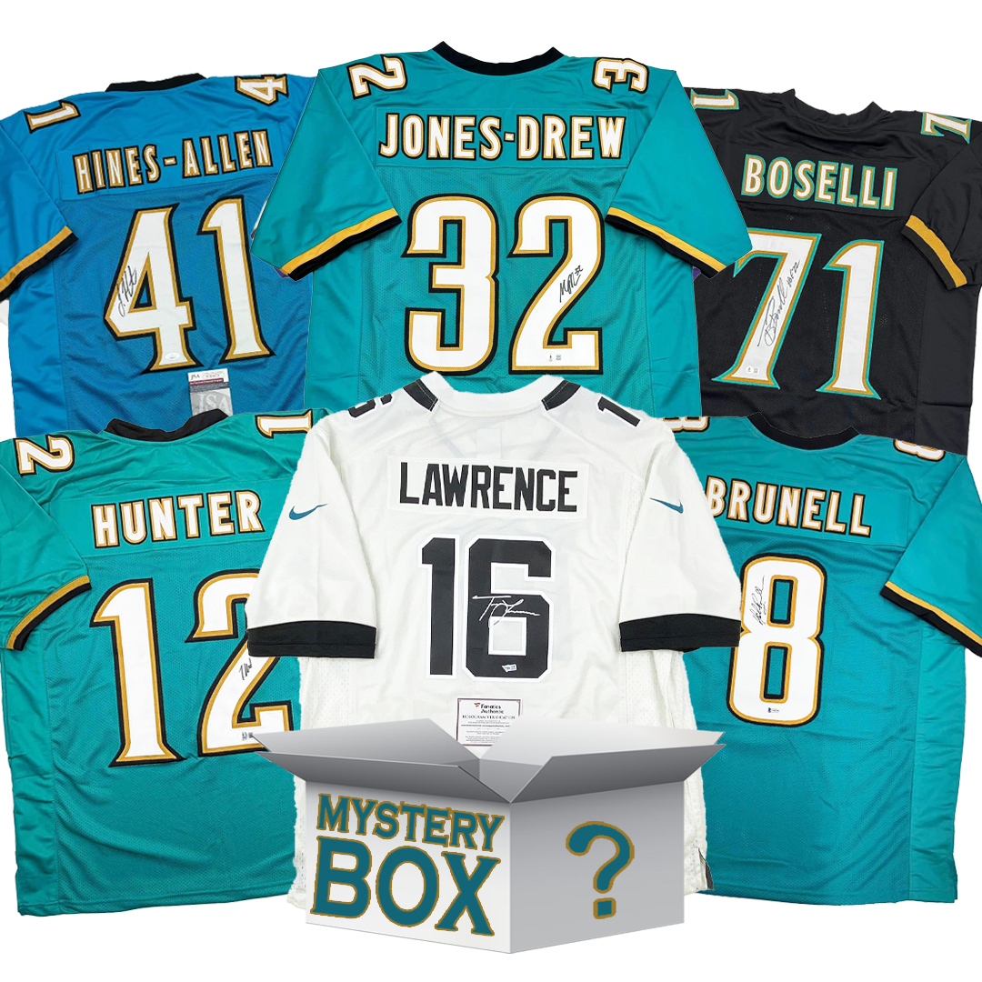 Autographed/Signed Jacksonville Football Jersey Mystery Box with PSA JSA or Beckett COA