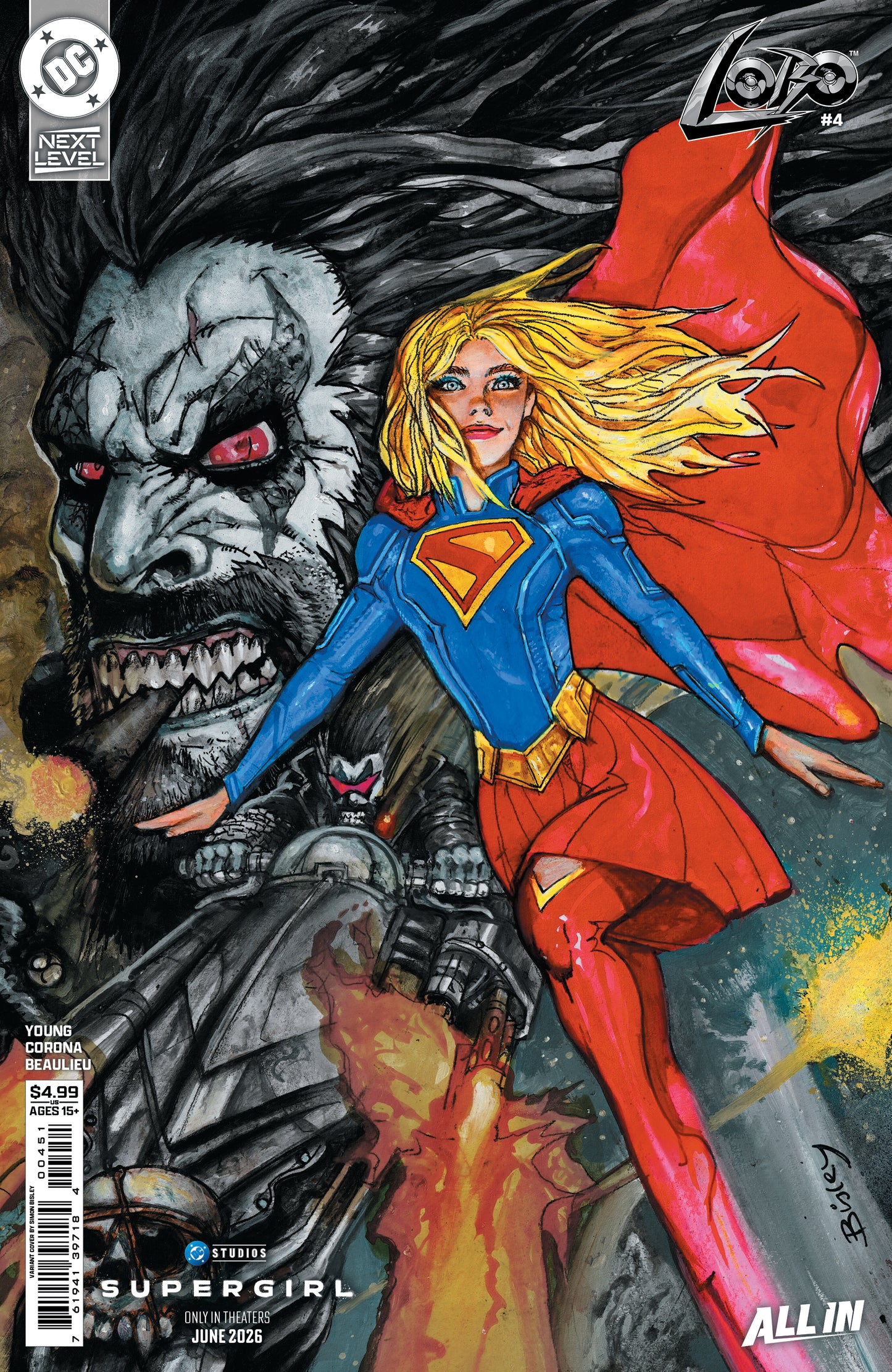 Lobo #4 E Simon Bisley Supergirl Movie Variant (06/17/2026) Dc - Golden Apple Comics