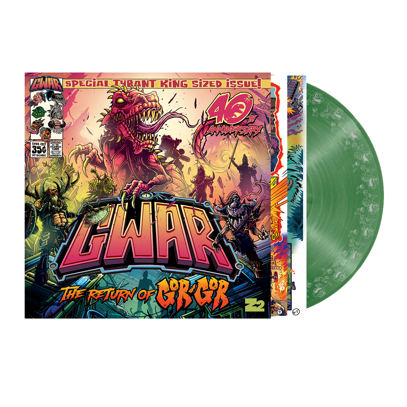 GWAR: 'The Return of Gor Gor' Transparent Green Vinyl LP - Golden Apple Comics