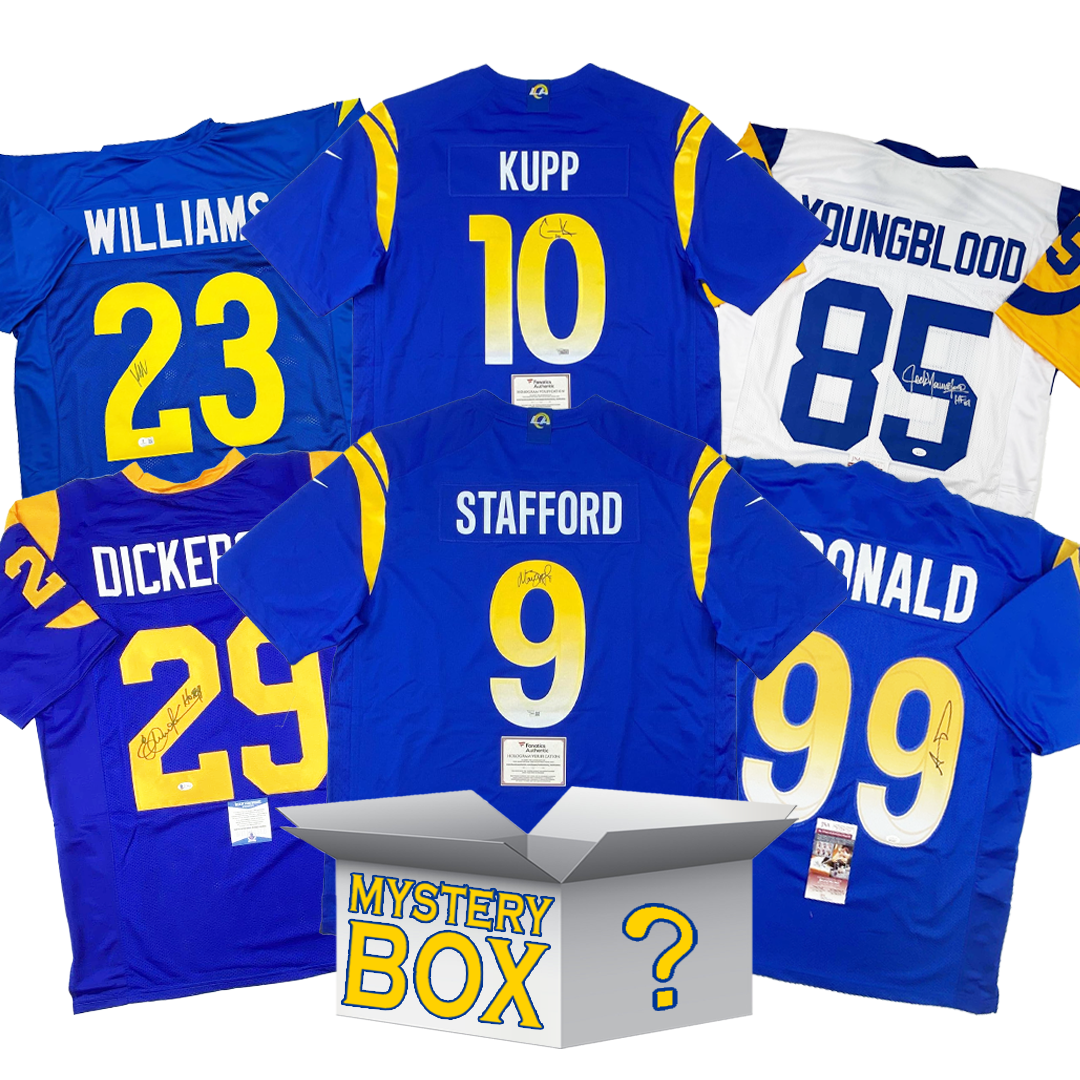 Autographed/Signed Los Angeles Football Jersey Mystery Box with PSA JSA or Beckett COA