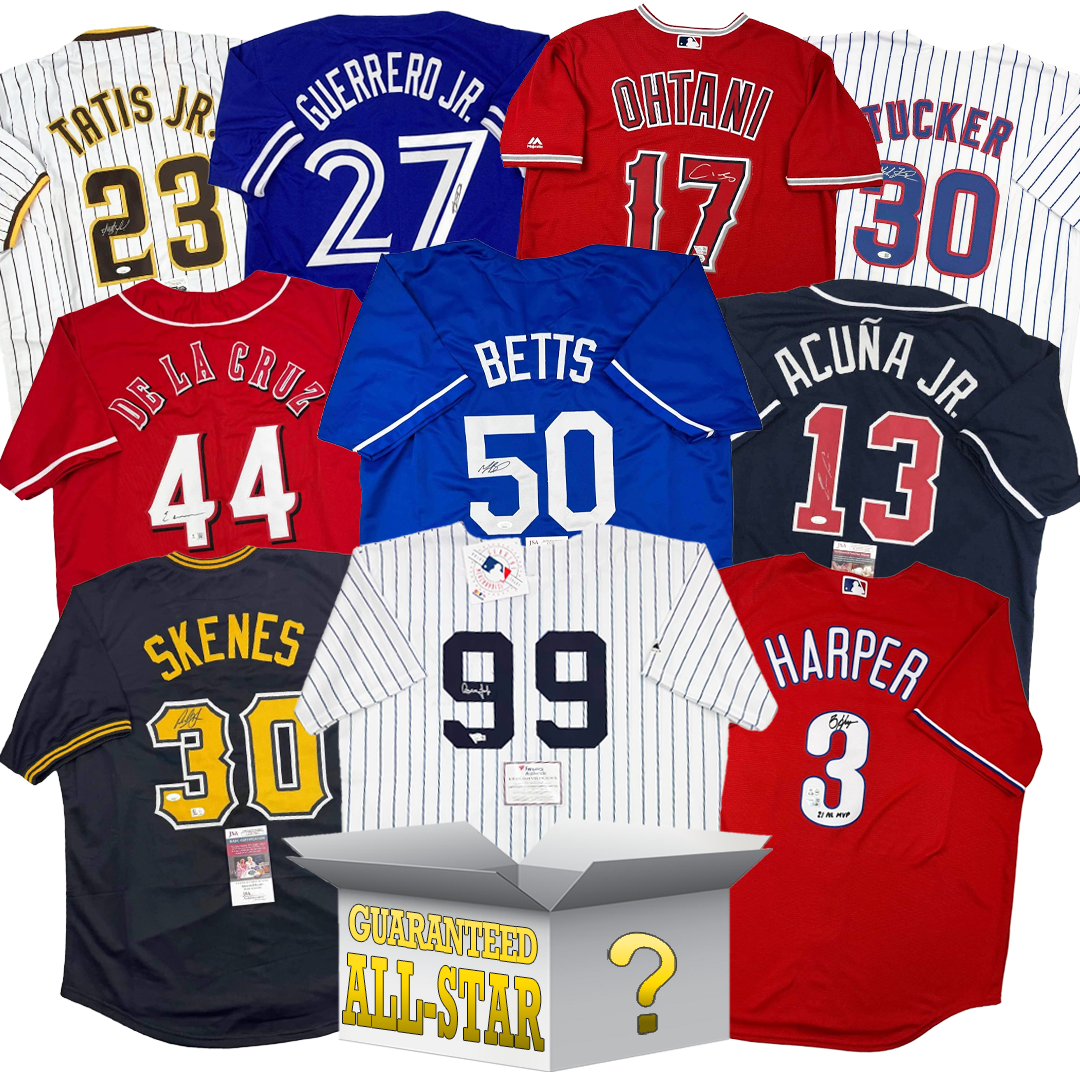 Current All-Stars Autographed/Signed Baseball Jersey Mystery Box with PSA JSA or Beckett COA