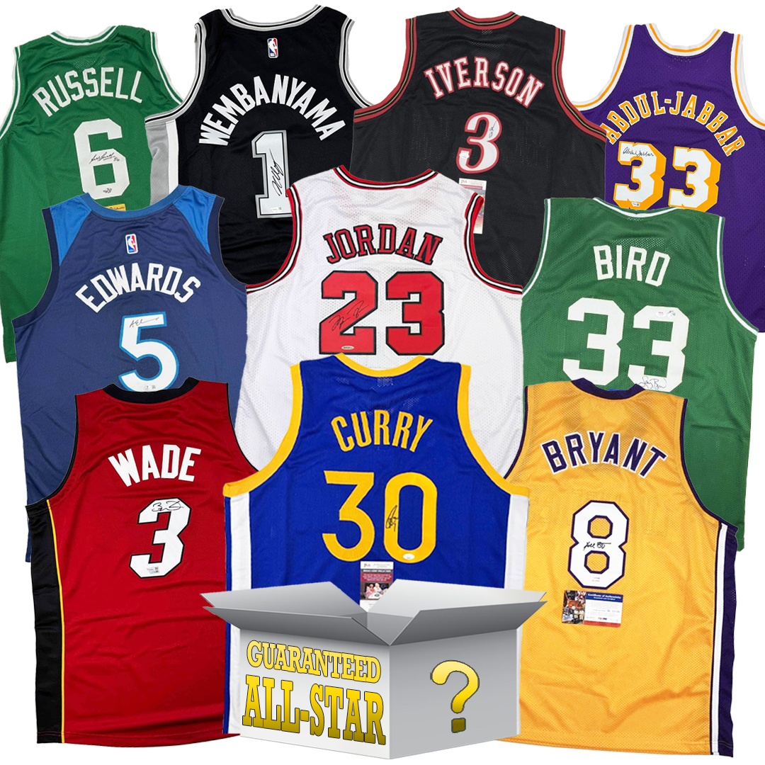 All-Star Autographed/Signed Basketball Jersey Mystery Box with PSA JSA or Beckett COA