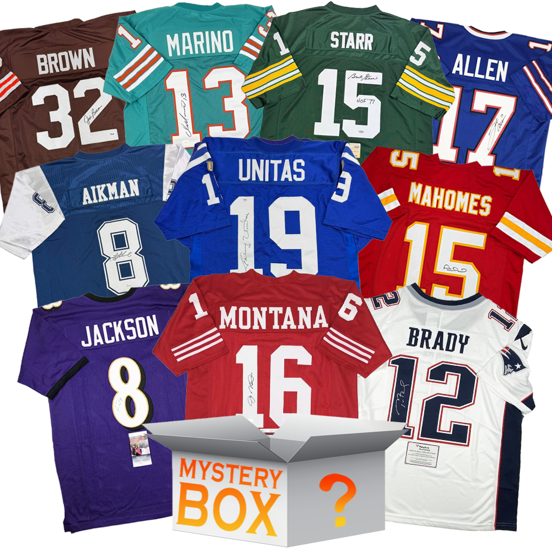 All-Time Pro Bowler Autographed/Signed Football Jersey Mystery Box with PSA JSA or Beckett COA