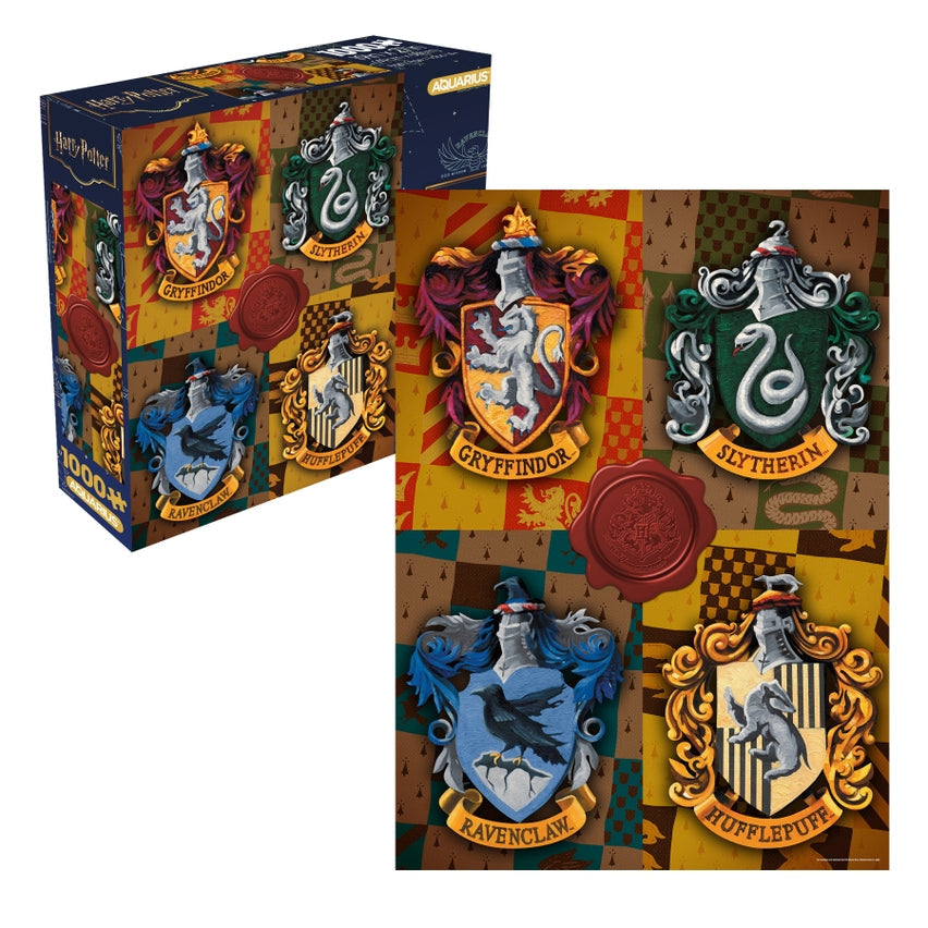Aquarius Puzzles: Harry Potter - Crests - Golden Apple Comics