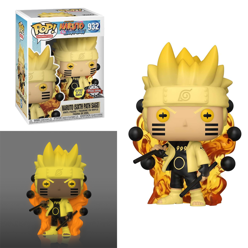 Funko POP! Naruto Shippuden - Naruto Six Path Sage (Glow In The Dark) Vinyl Figure #932 Special Edition Exclusive - Golden Apple Comics