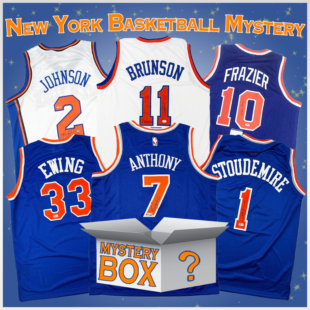 Autographed/Signed New York Basketball Jersey Mystery Box with PSA JSA or Beckett COA