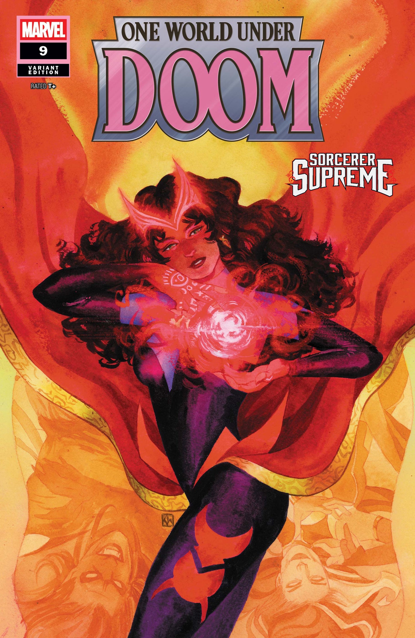 One World Under Doom #9 H Kevin Wada Spoiler 1st Scarlet Witch Sorcerer Supreme Variant (11/19/2025) Marvel - Golden Apple Comics