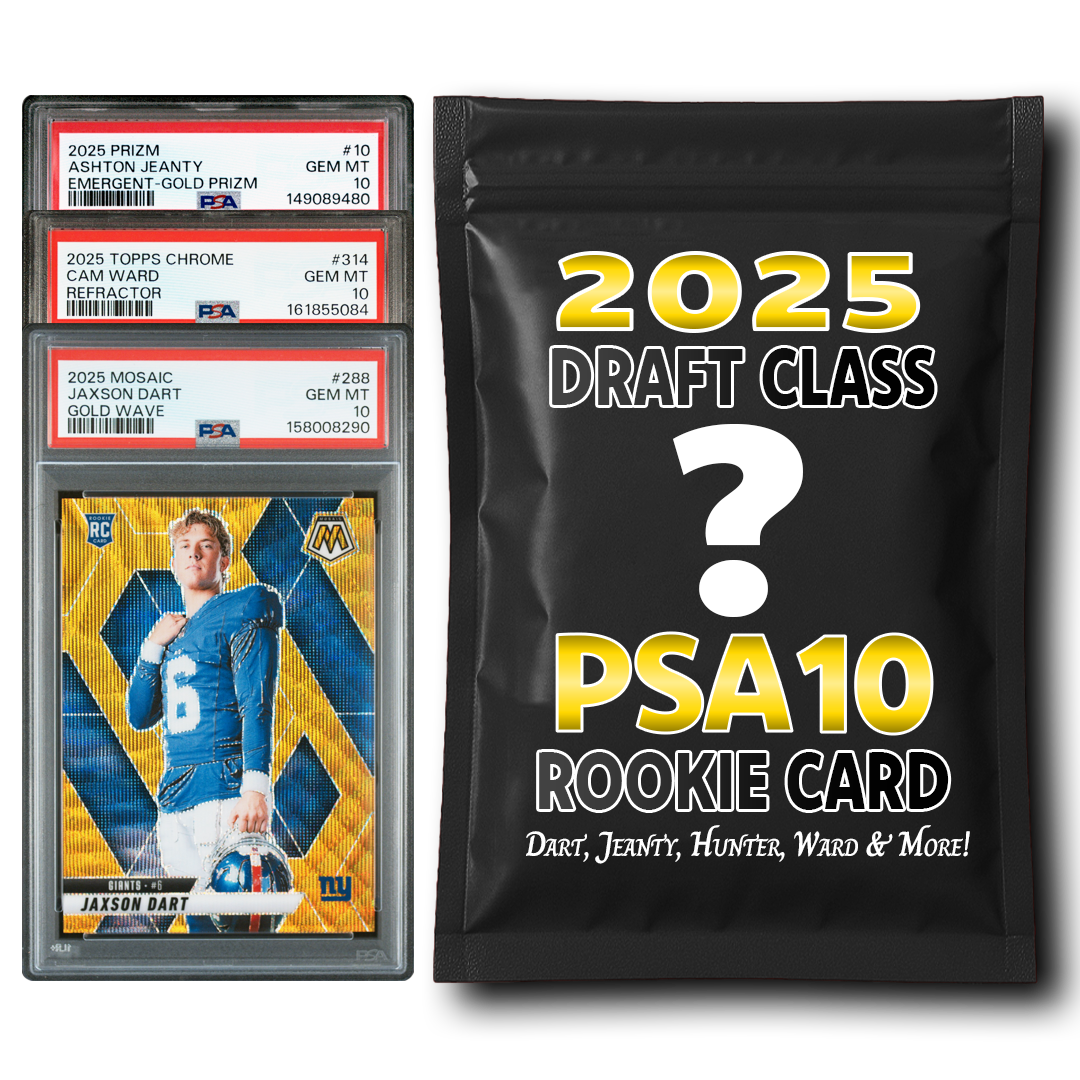 PSA 10 Graded 2025 NFL Football Rookie Card Mystery Box (Ward, Hunter, Jeanty, Dart & More!