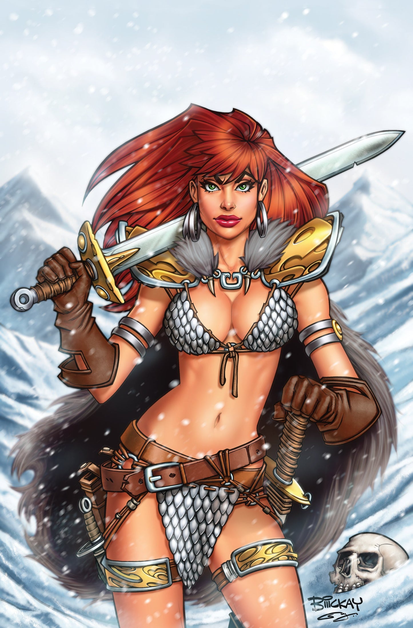 RED SONJA #1 SSCO EXCLUSIVE BILL MCKAY VIRGIN VARIANT 2019
