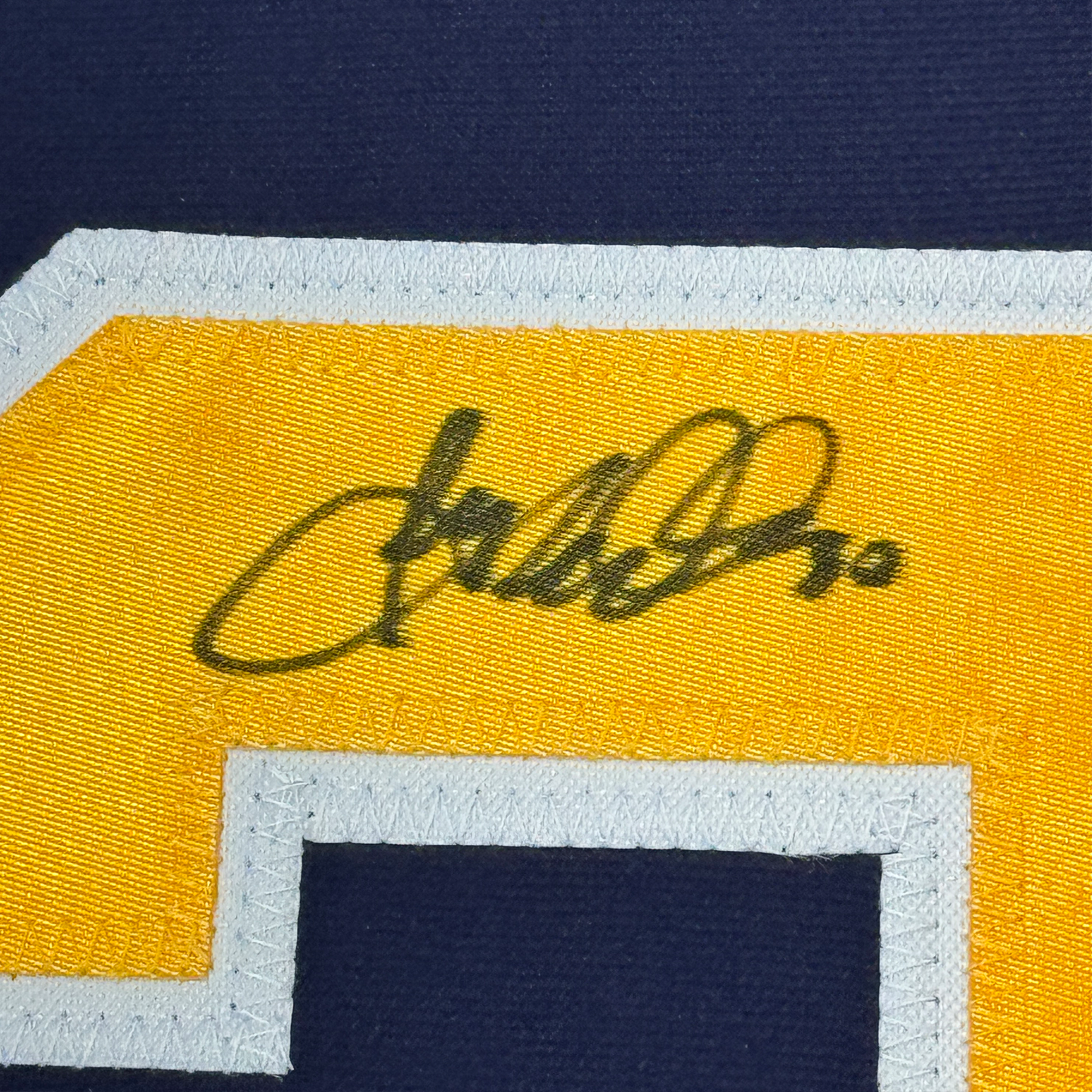 Framed Autographed/Signed Ryan Miller 35x39 Buffalo Blue Hockey Jersey JSA COA - Golden Apple Comics